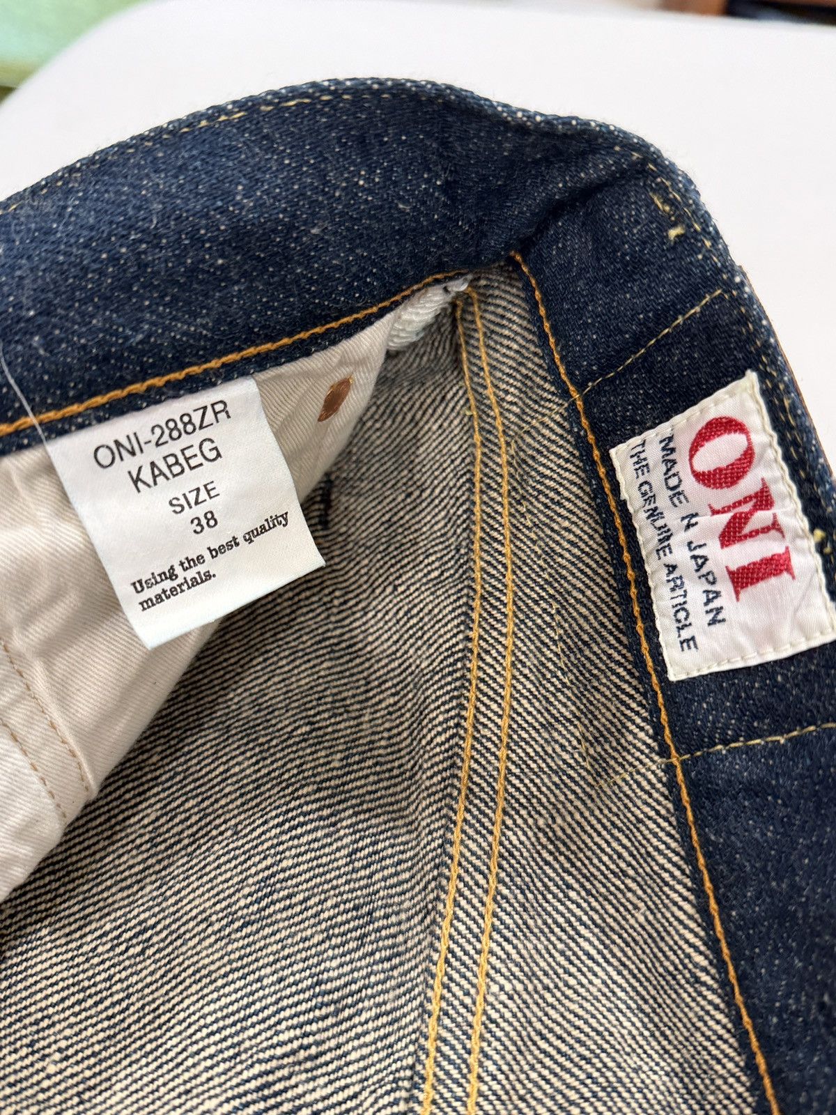 Oni 288ZR-OLV 20OZ "SECRET DENIM OLIVE WEFT" Size US 38 / EU 54 - 2 Thumbnail