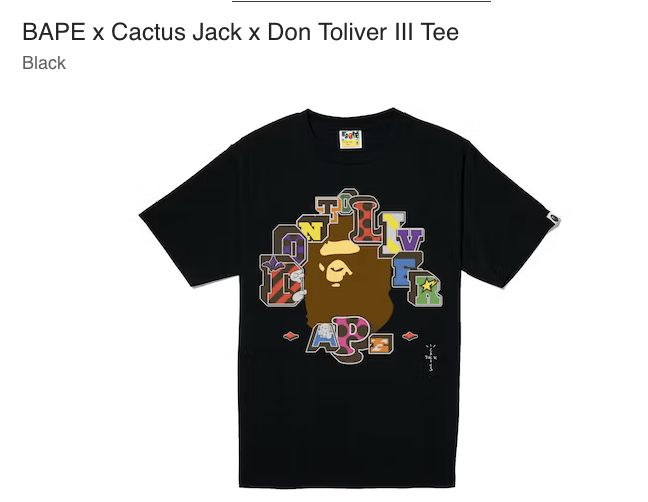 Bape Bape x Cactus Jack x Don Toliver Tee Size US L / EU 52-54 / 3 - 7 Thumbnail