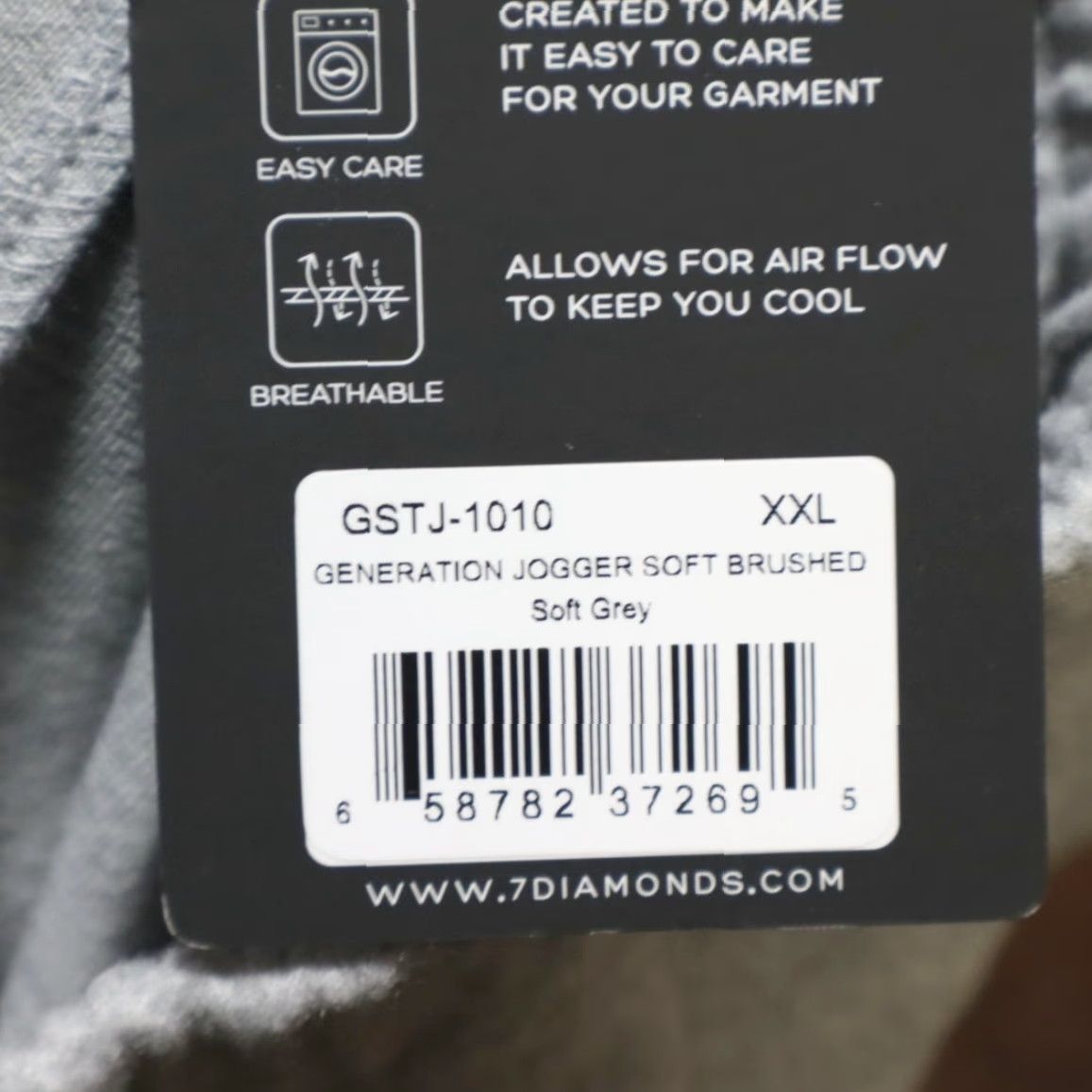 Vintage 7 Diamonds Jogger Pants Men's 2XL Gray Stretch Generation Soft Brushed Knit Size US 39 - 6 Thumbnail