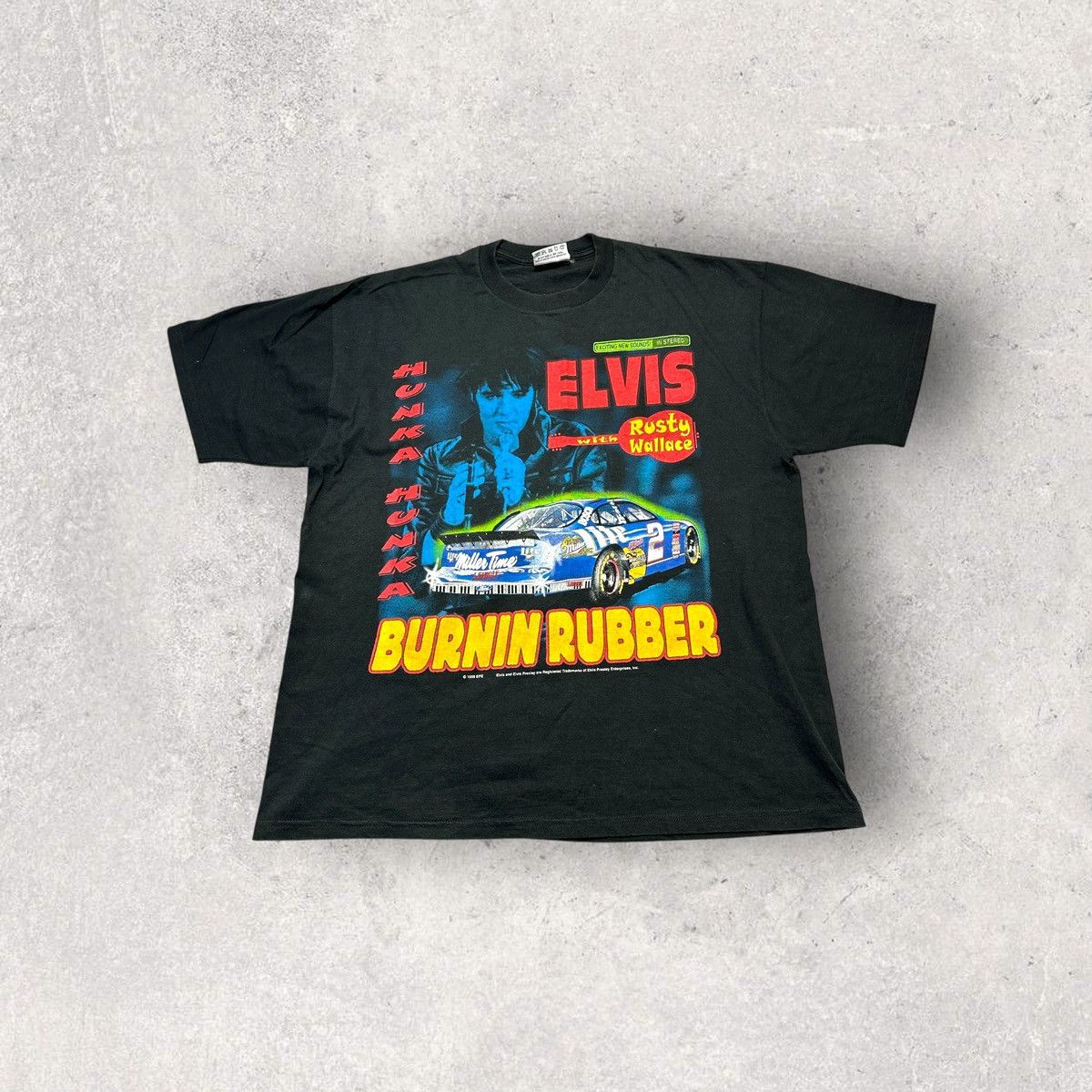 Band Tees × NASCAR × Vintage Vintage NASCAR Rusty Wallace Miller Lite Elvis tee Size US XL / EU 56 / 4 - 1 Thumbnail
