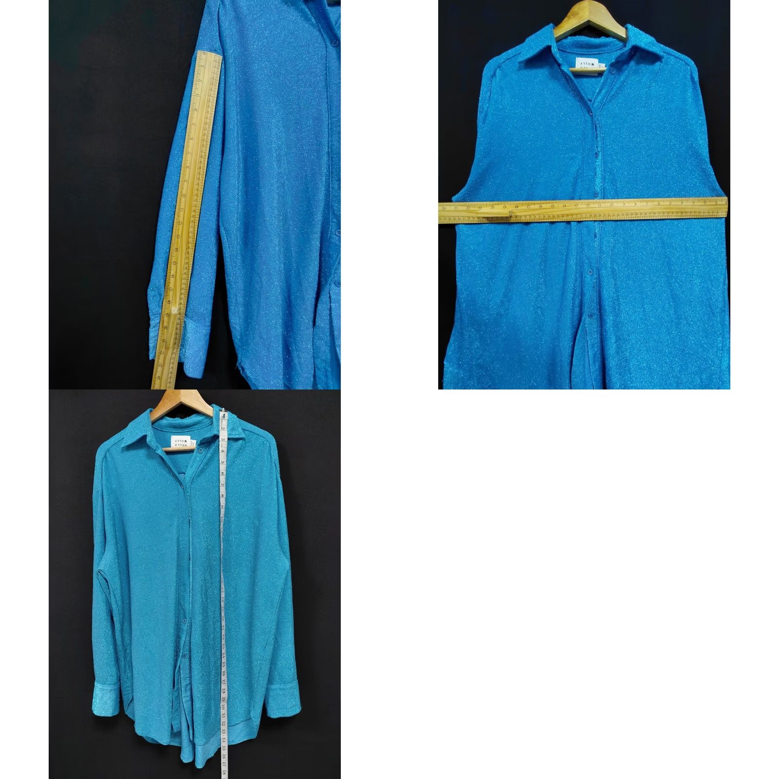 Vintage Hello Molly Teal Knit Long Sleeve Shirt M Size M / US 6-8 / IT 42-44 - 8 Thumbnail