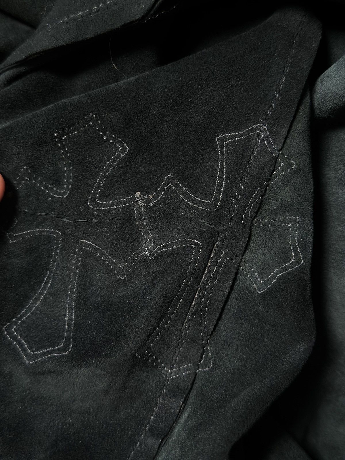 Chrome Hearts Leather Fleur Cross Patch Western Shirt Size US S / EU 44-46 / 1 - 13 Thumbnail