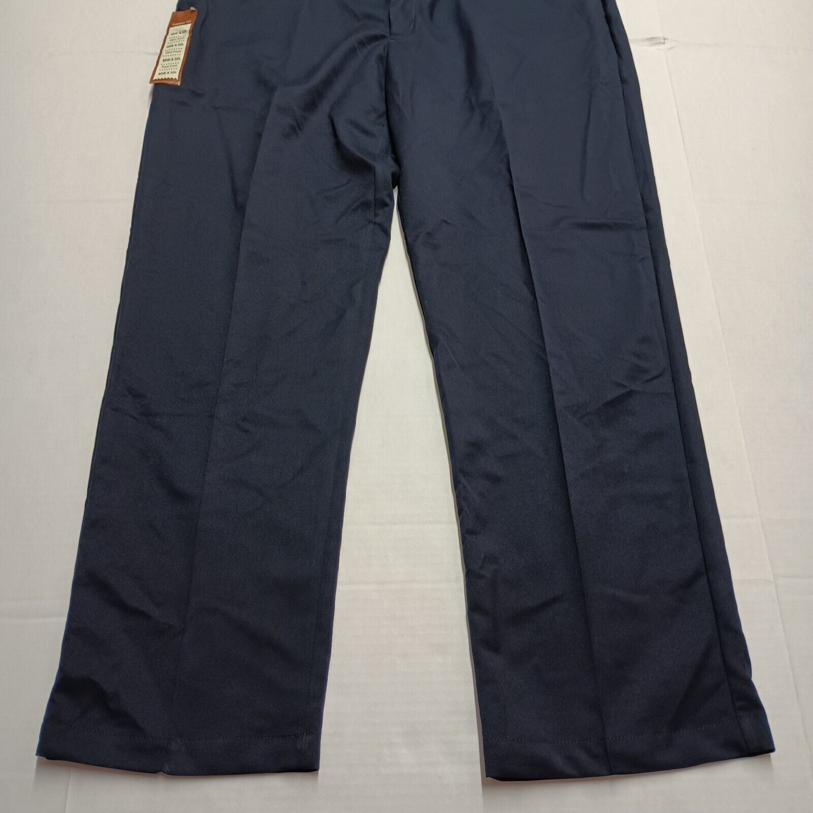 Haggar HAGGAR Cool 18 Classic Fit Men's NAVY Slacks Pants 40x32 NWT Size US 40 / EU 56 - 3 Thumbnail