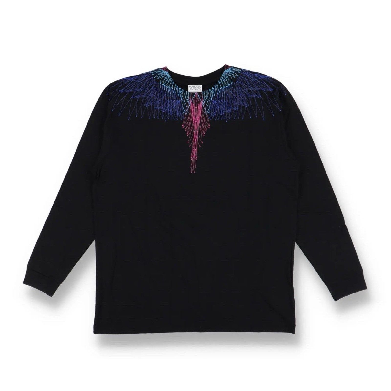 Marcelo Burlon MARCELO BURLON Icon Wings Long Sleeve in Black Mens Size M Size US M / EU 48-50 / 2 - 1 Thumbnail