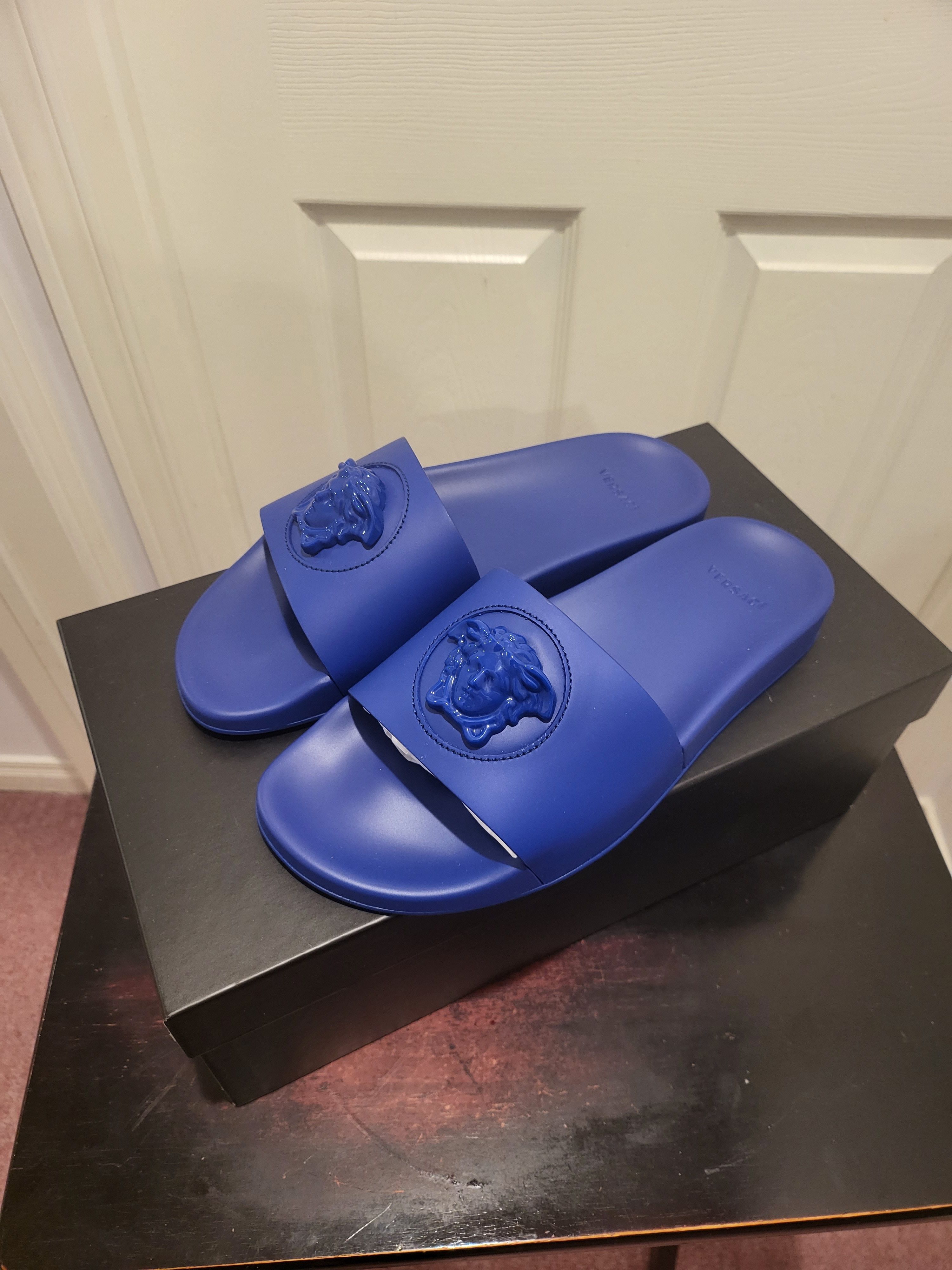 Versace Le Medusa Leather Slides Size US 8 / EU 41 - 3 Thumbnail