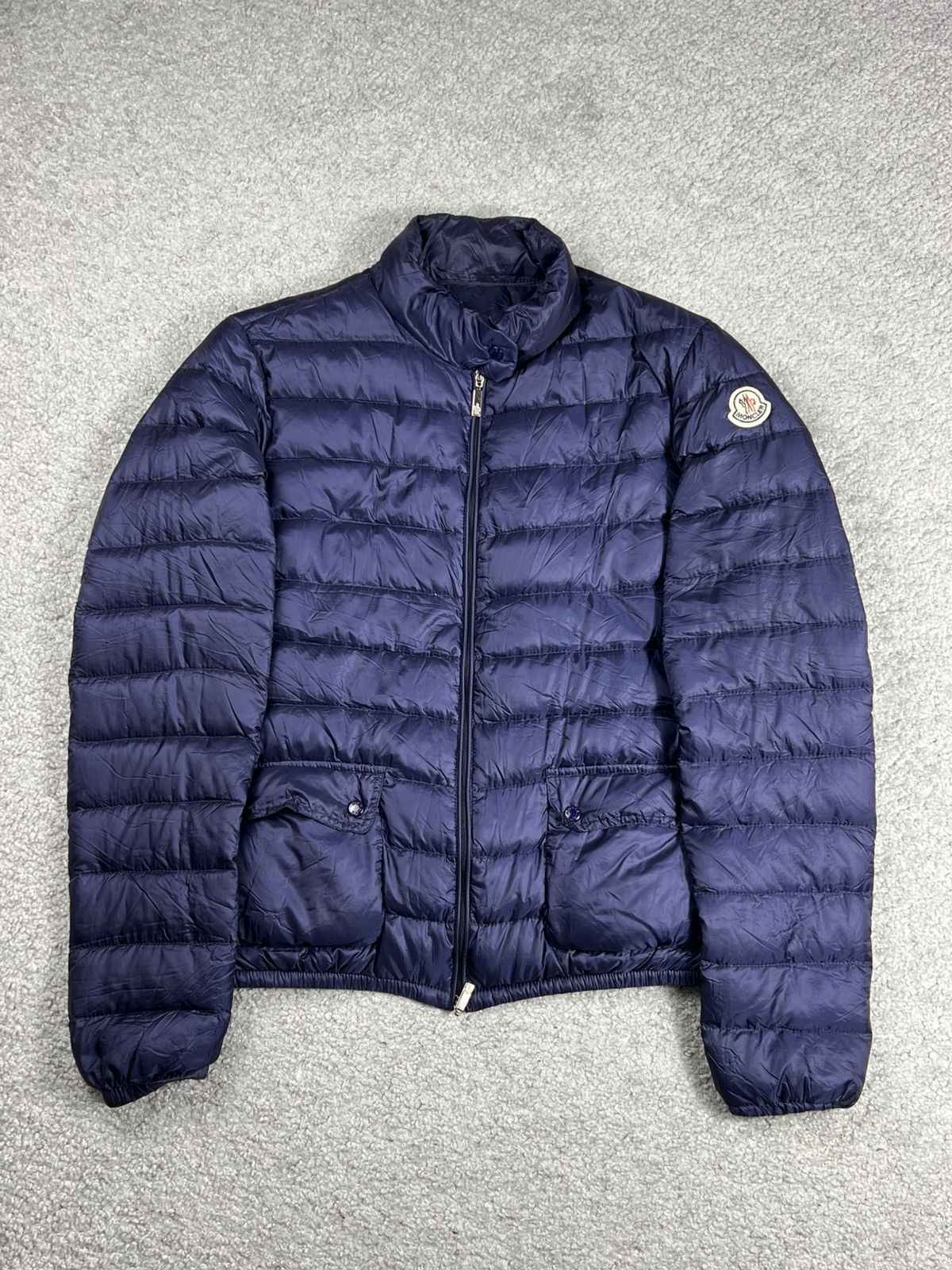 Moncler Lans Lightweight Blue Down Jacket Size 3, Women's