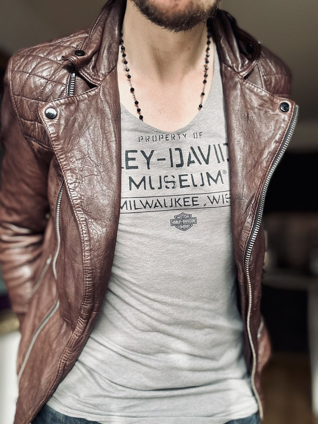 Allsaints All Saints Biker Conroy Lamb Leather Jacket XS Brown Size US XS / EU 42 / 0 - 1 Thumbnail