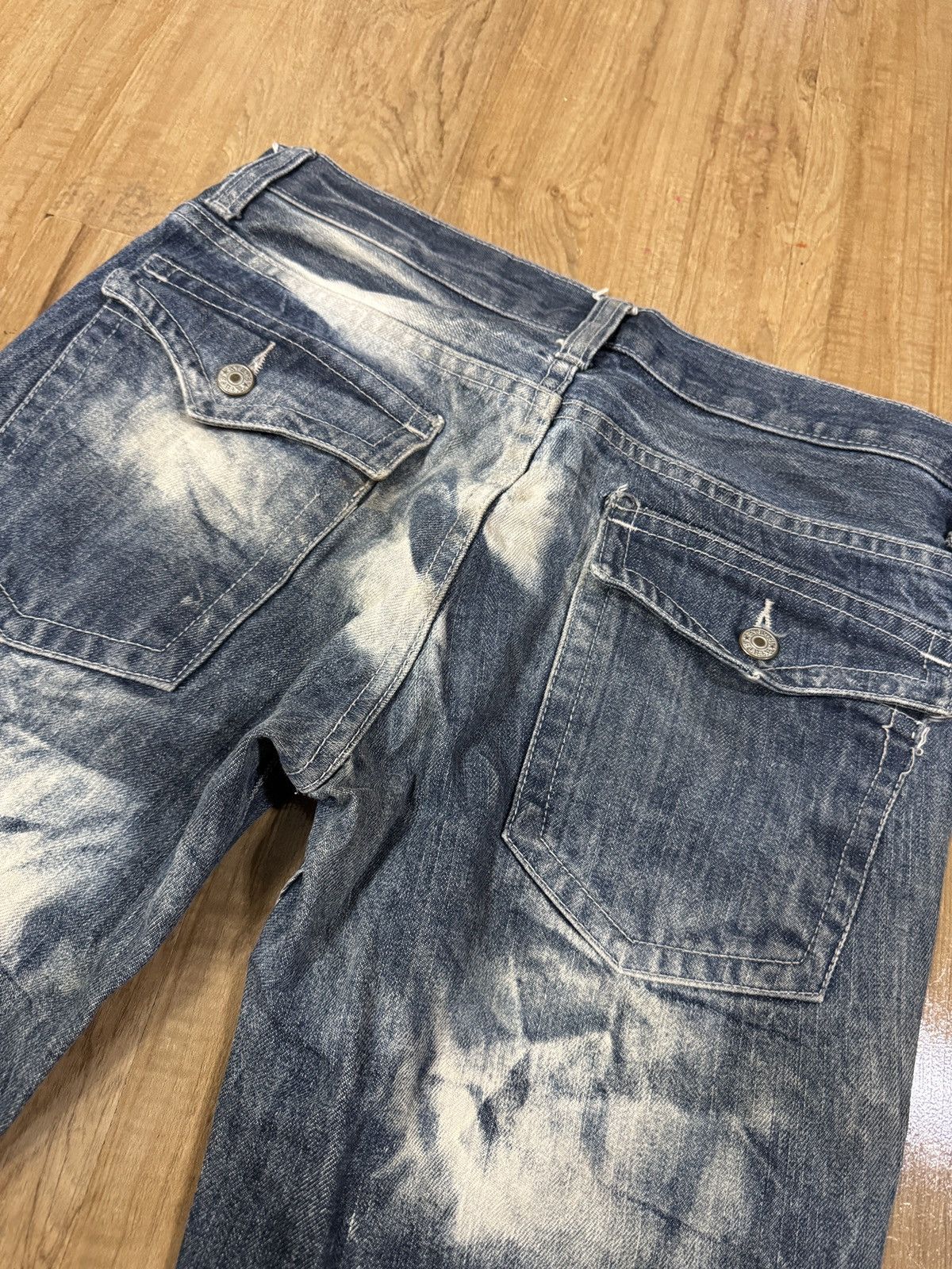 If Six Was Nine JAPANESE BRAND PUNK STYLE FLARE JEANS Size US 32 / EU 48 - 5 Thumbnail