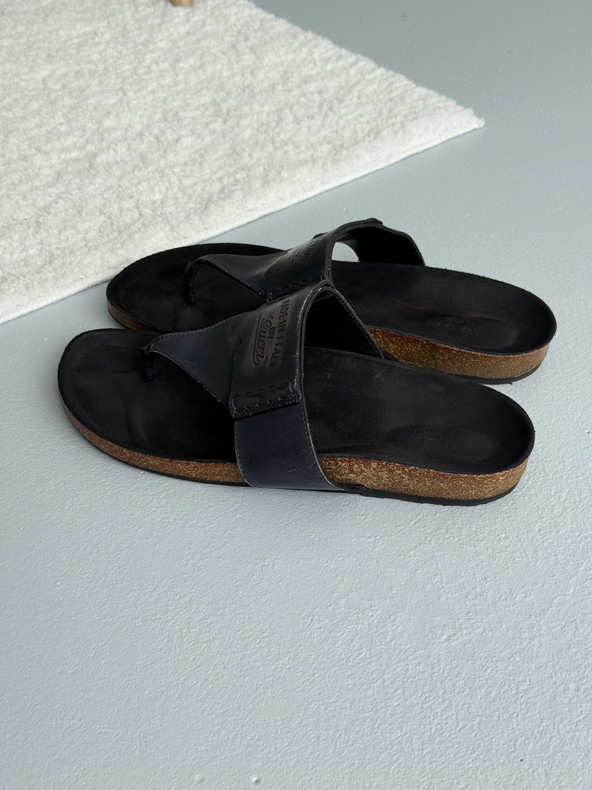 Gucci Gucci Italy Leather Cork Footbed Thong Sandals Flip Flops Size US 9 / EU 42 - 6 Thumbnail