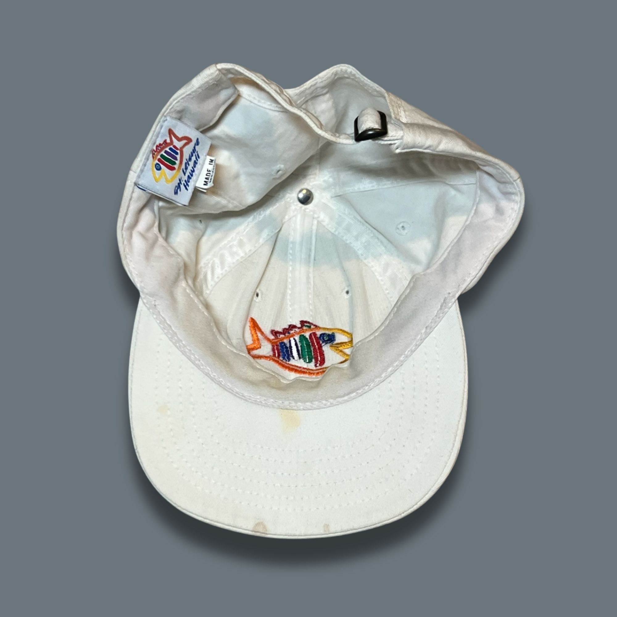 Other Vintage 90s Washed-Out Rainbow Fish Maui Hawaii Embroidered Size ONE SIZE - 3 Thumbnail