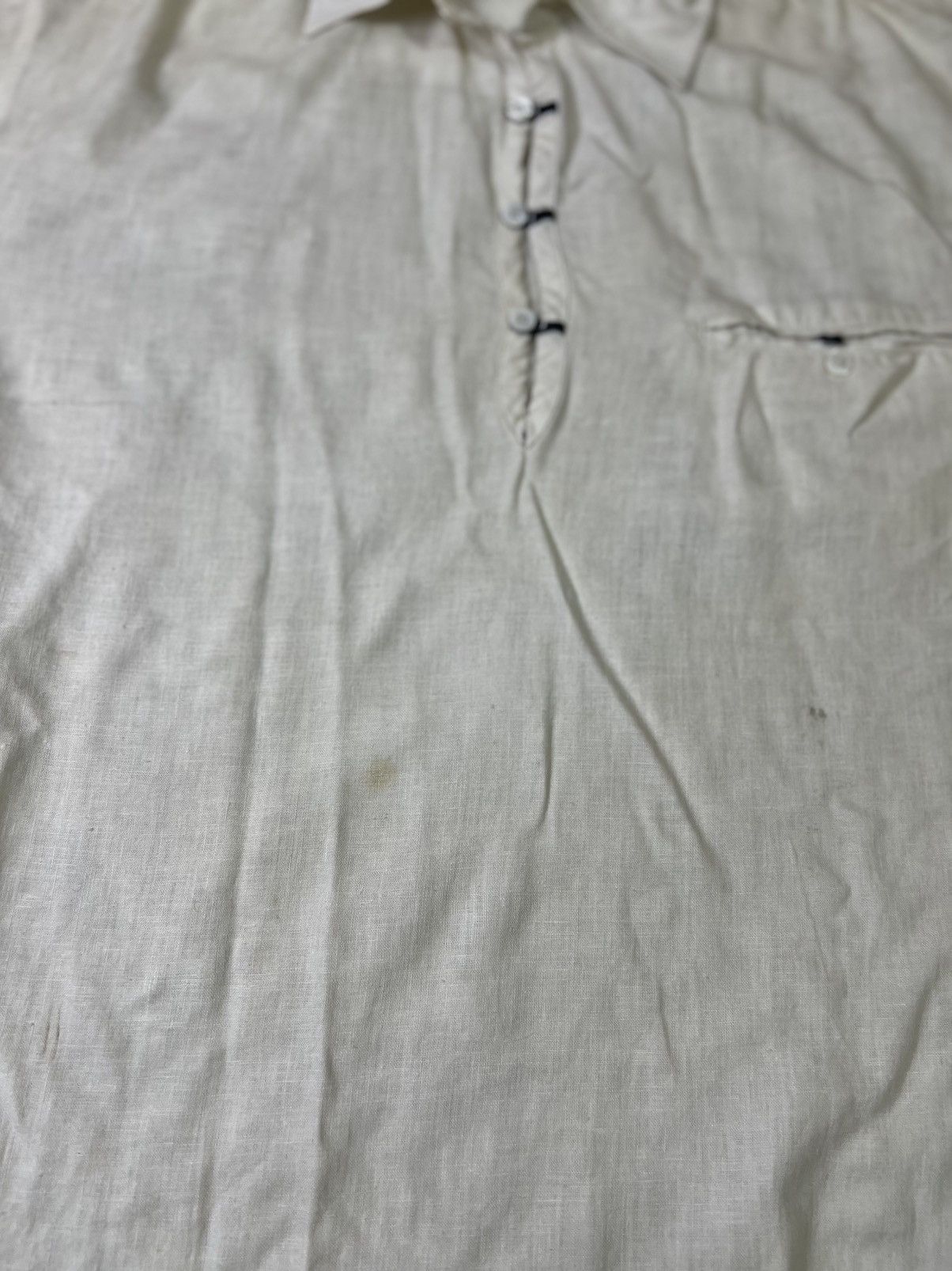 Armani Vintage Armani Jeans Linen Cotton Pullover Shirt Cream Beige Size US XL / EU 56 / 4 - 5 Thumbnail