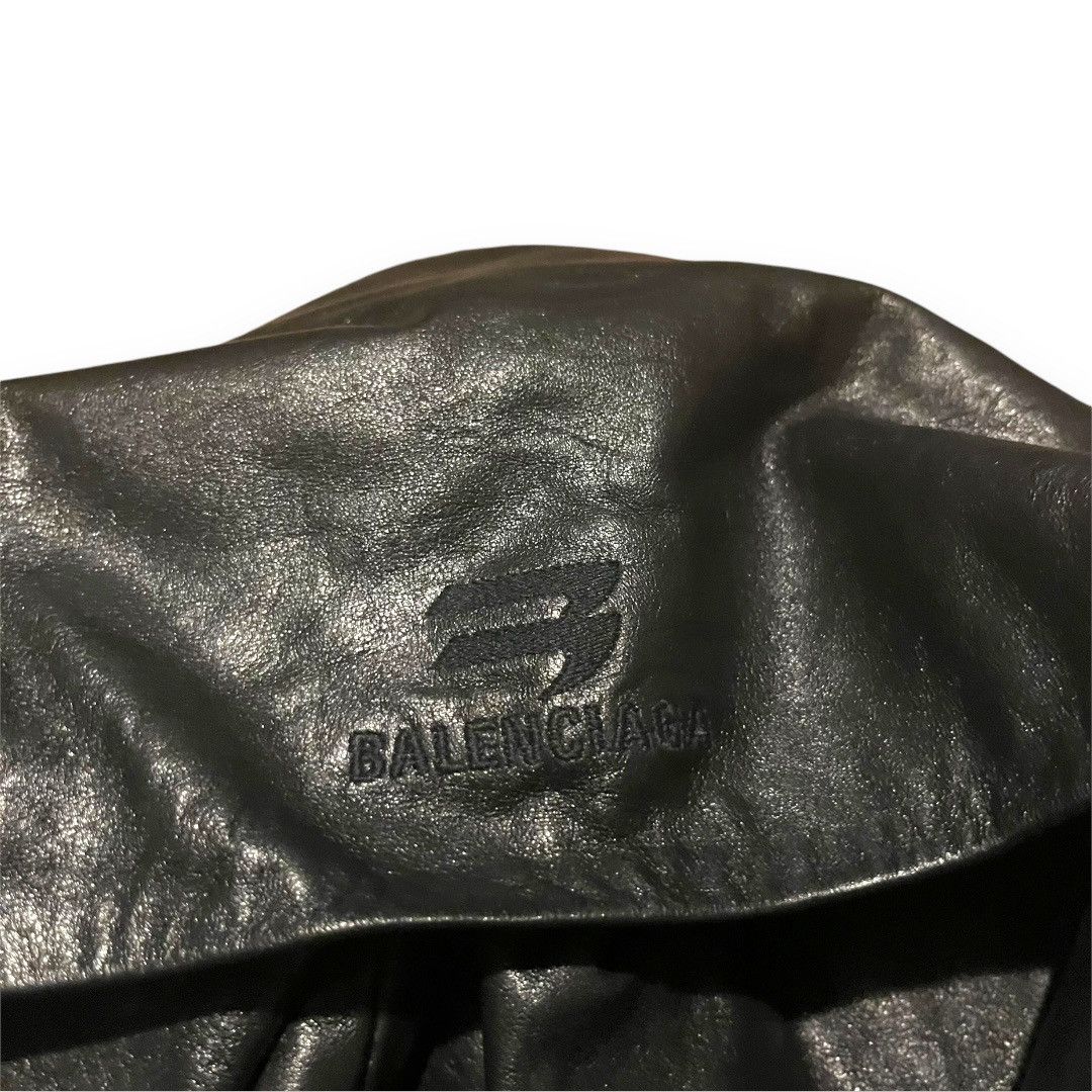 Balenciaga SAMPLE Black Hooded Leather Jacket Spring 2023 Size US XXL / EU 58 / 5 - 2 Thumbnail