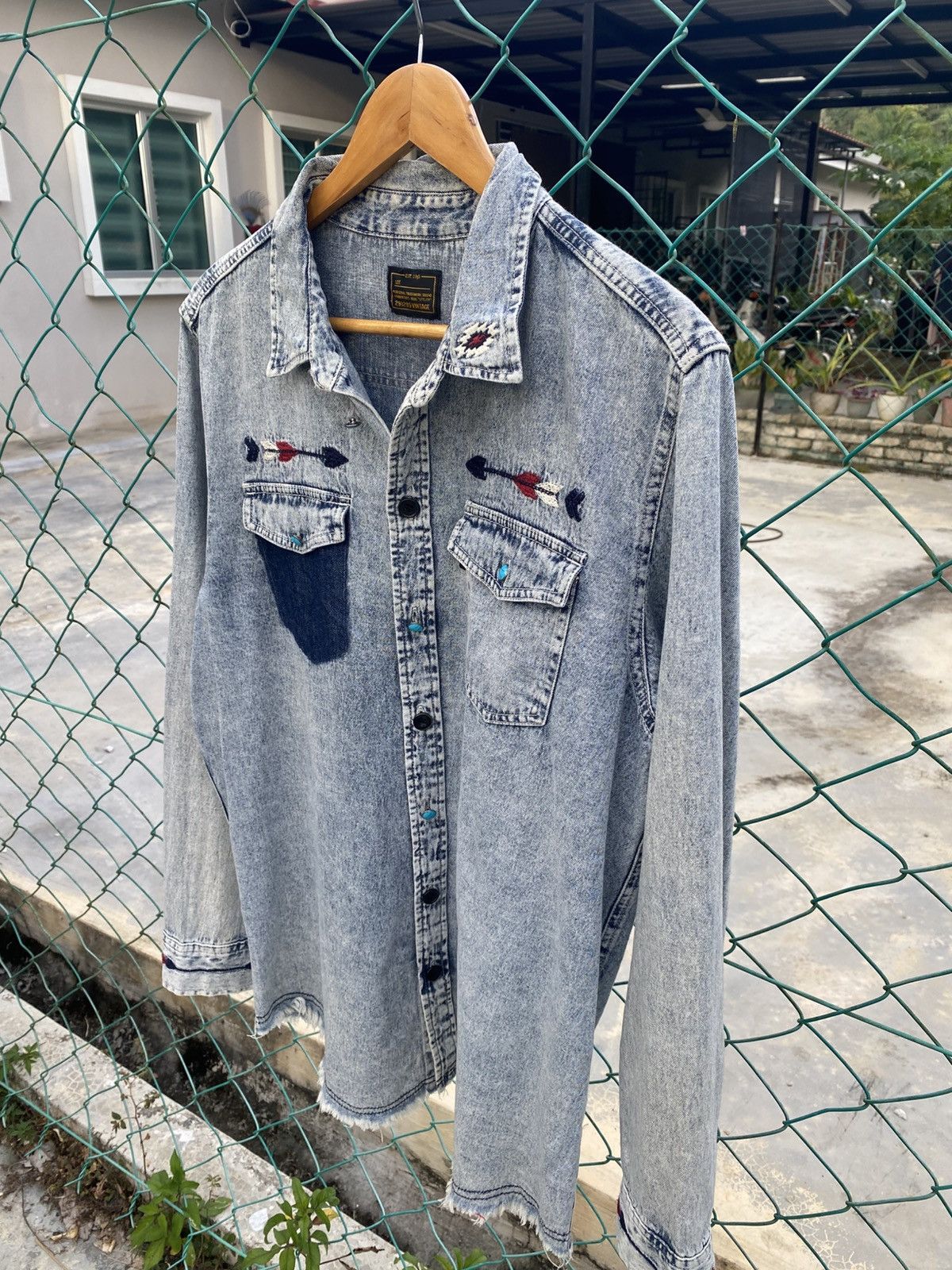 291295=Homme 291295-homme embroidery native western denim Size US M / EU 48-50 / 2 - 4 Thumbnail