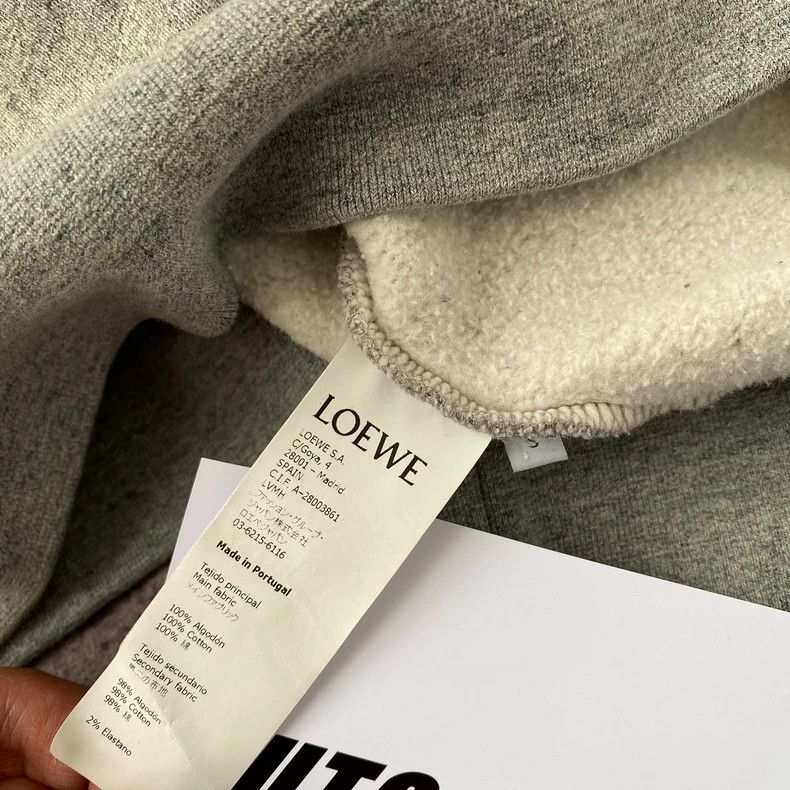 Loewe Loewe Embroidered printed grey hoodie Size US S / EU 44-46 / 1 - 4 Thumbnail