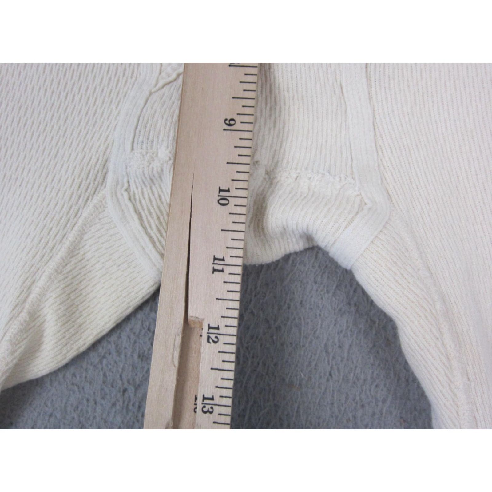 JCPenney VINTAGE JCPenney Thermal Pants Mens M Beige Knit 90s 70s Y2K Long Johns Pull On Compression Size US 31 - 7 Thumbnail