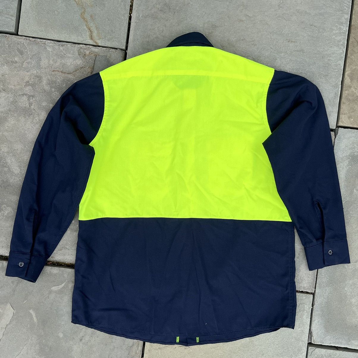 Other Long Sleeve Utility Work Shirt Neon Yellow and Navy Size US L / EU 52-54 / 3 - 2 Thumbnail