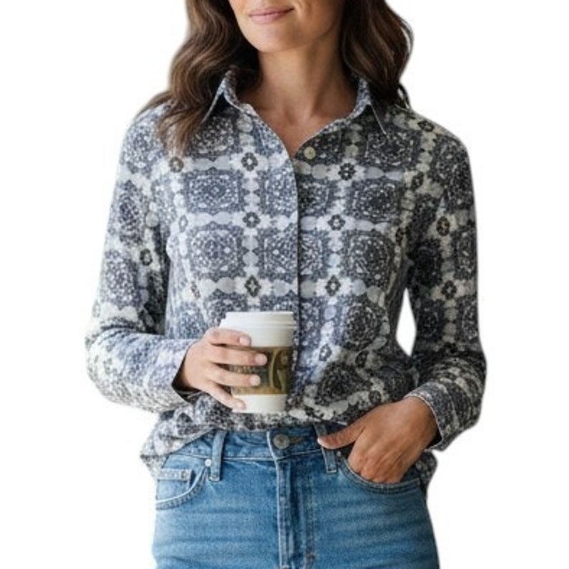 J.Crew J. Crew The Perfect Shirt Button Front Vintage Print S Size S / US 4 / IT 40 - 1 Thumbnail
