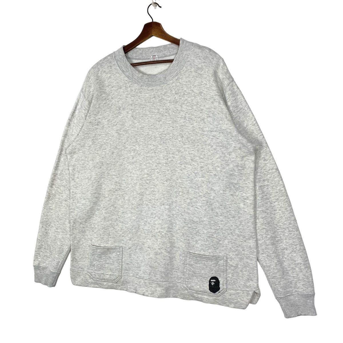 Bape Ape Shall Never Kill Ape Double Pocket Crewneck Sweatshirt Size US XL / EU 56 / 4 - 4 Thumbnail
