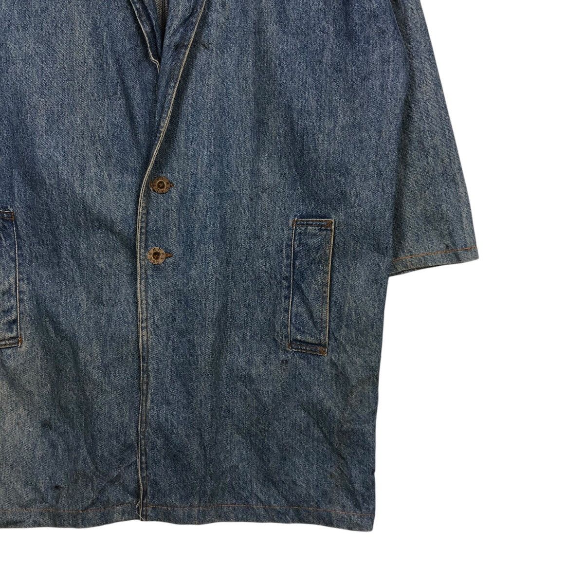 Japanese Brand 📌Vintage Denim Long Jacket Biker Sunbelt Made in Usa Size US M / EU 48-50 / 2 - 8 Thumbnail