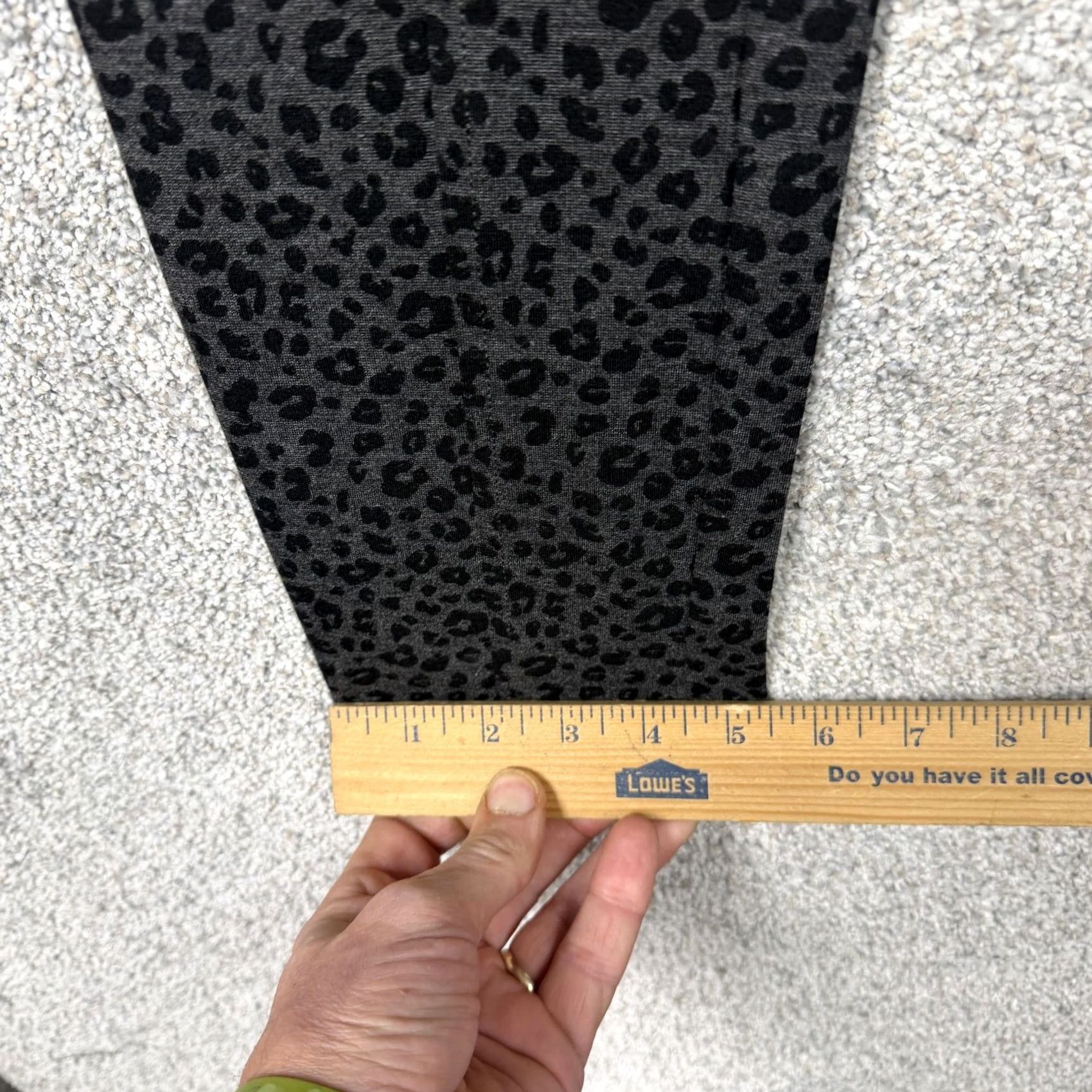 Loft VINTAGE? No. LOFT High Rise Leggings Ankle Womens L Gray Black Leopard Animal Print Cotton? No. Size 36" / US 14 / IT 50 - 3 Thumbnail
