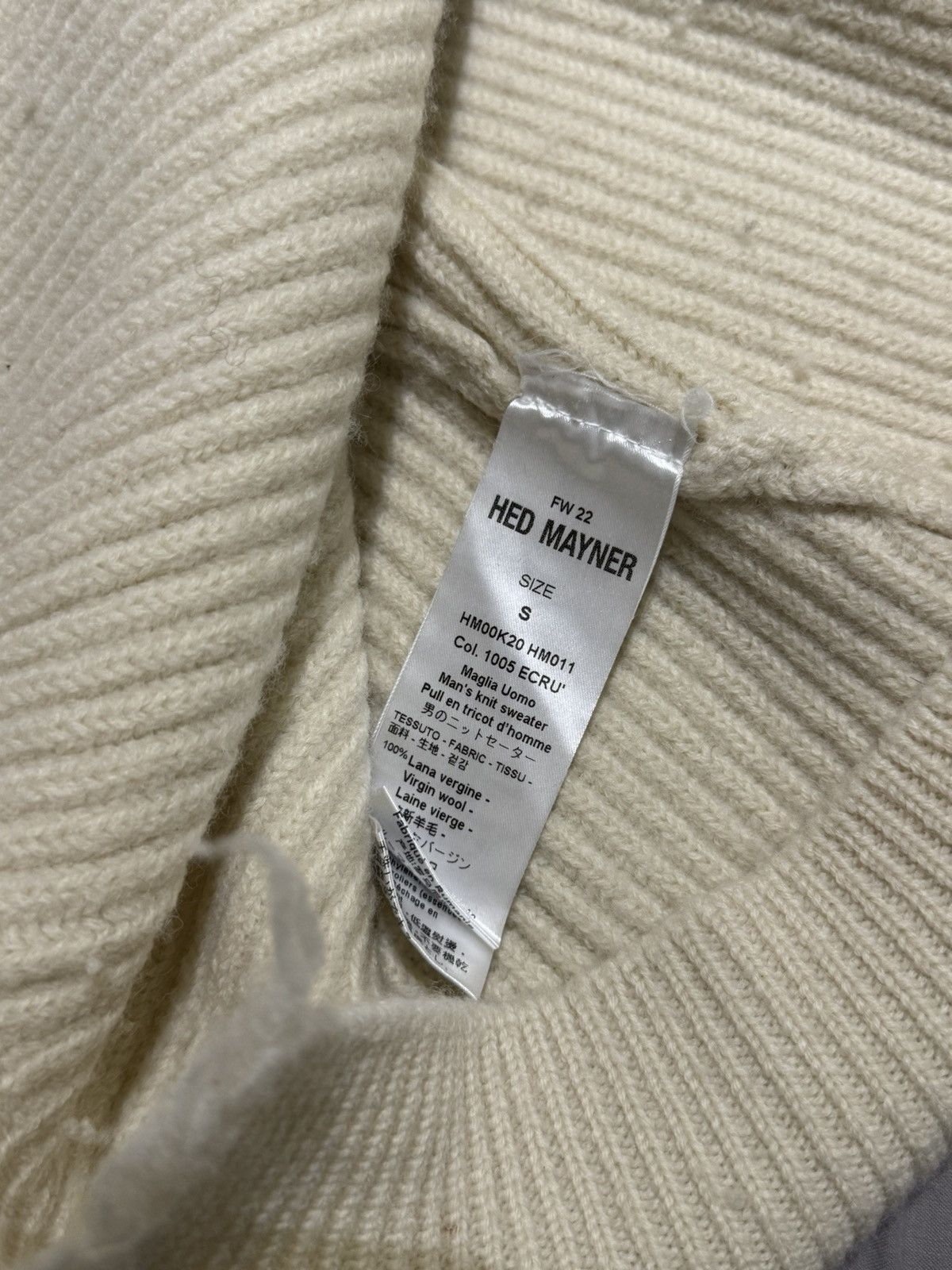 Hed Mayner Oversized Deconstructed Knit Jumper Sweater Size US S / EU 44-46 / 1 - 5 Thumbnail