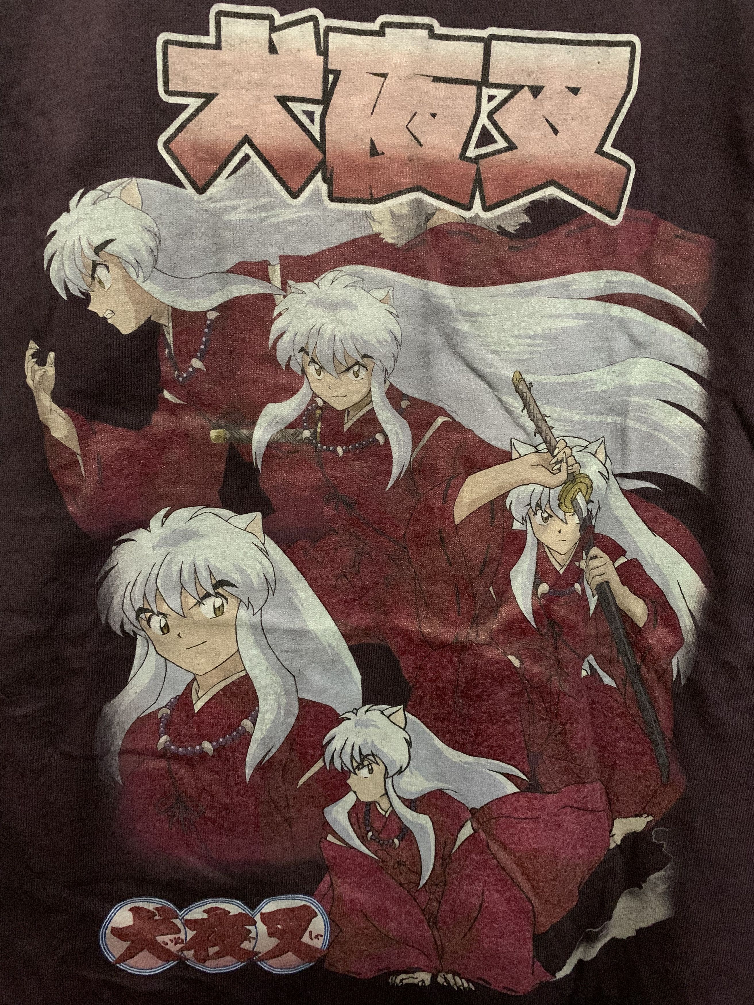 Anime INUYASHA Graphic Print Tee ⊛ BURGUNDY ⊛ Brand New Size US S / EU 44-46 / 1 - 2 Thumbnail