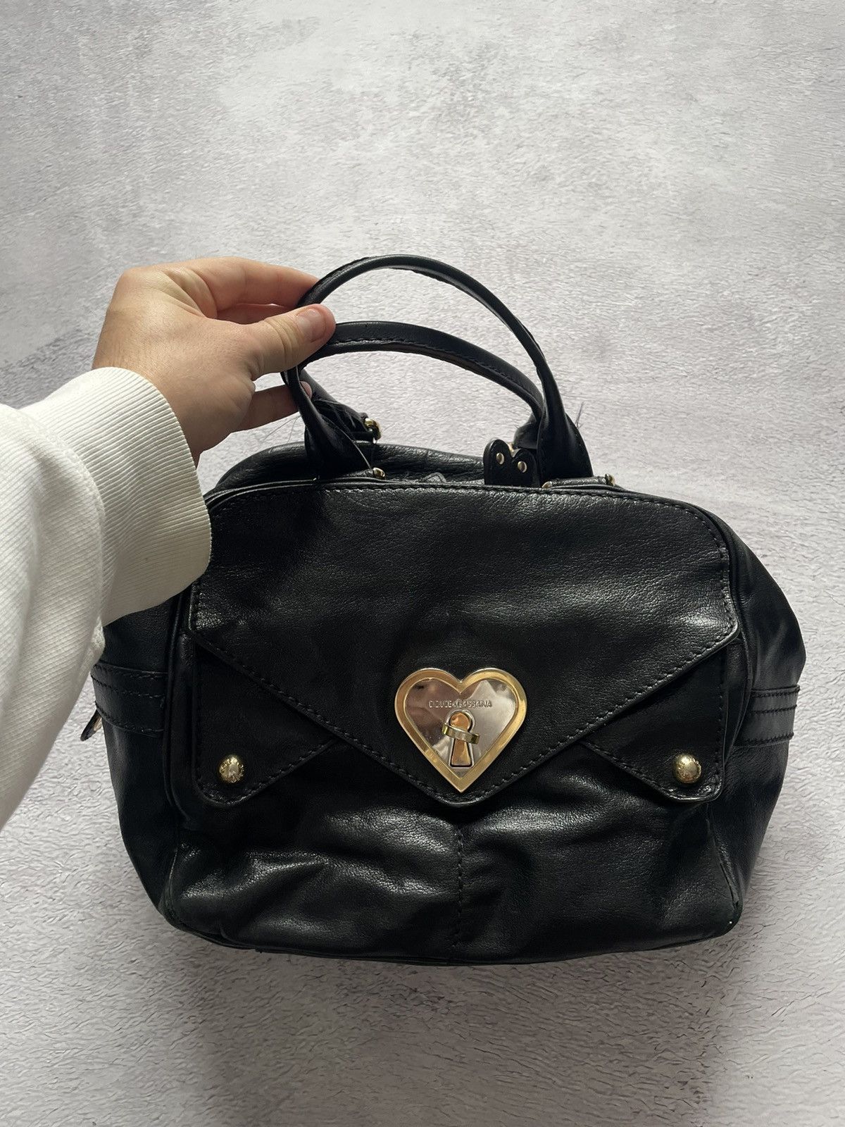 Dolce & Gabbana Dolce&Gabbana Medium Boston Bag Hand Bag Leather Heart Women Size ONE SIZE - 2 Thumbnail