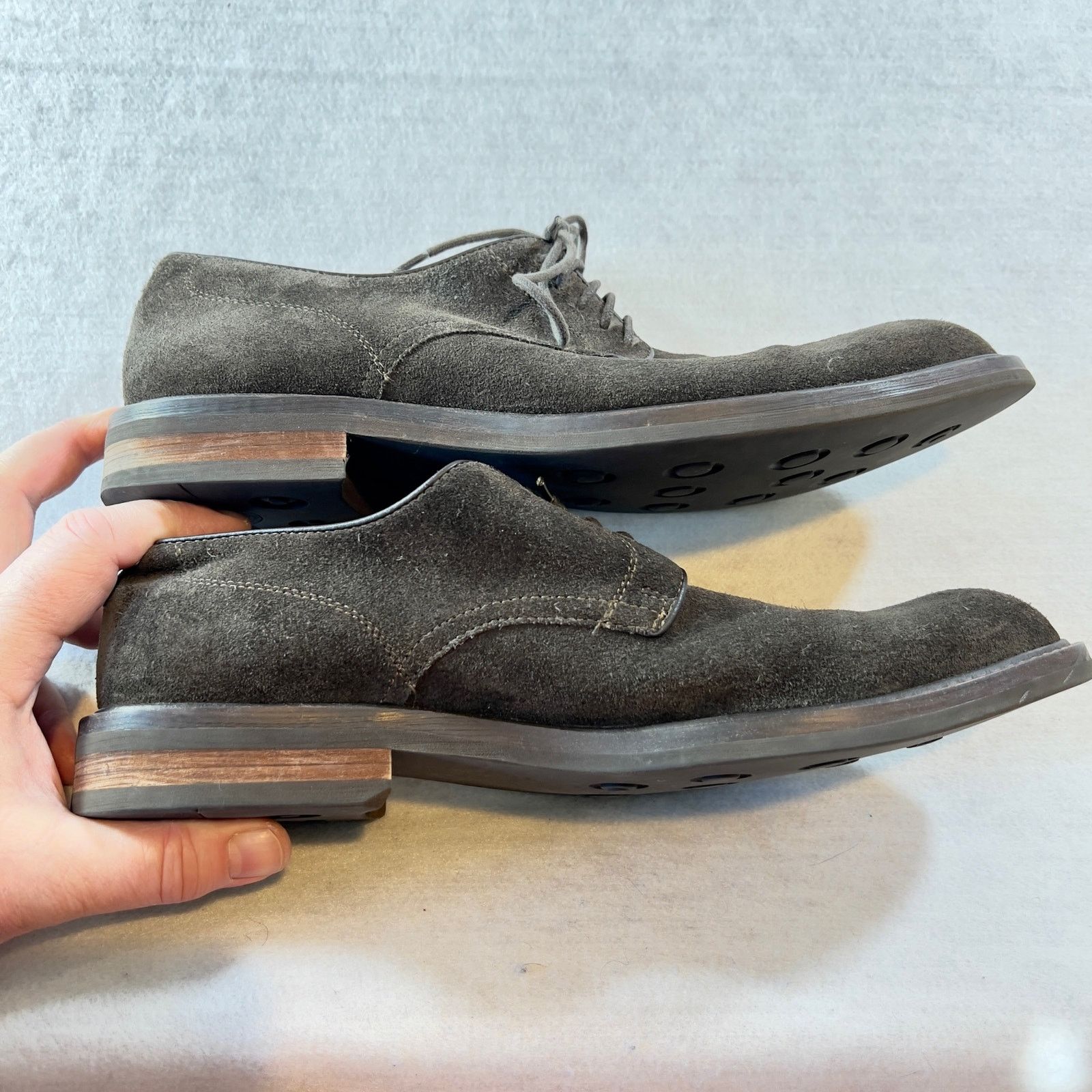 1901 1901 Suede Oxfords Men's 10.5M Brown Lace-Up Size US 10.5 / EU 43-44 - 4 Thumbnail