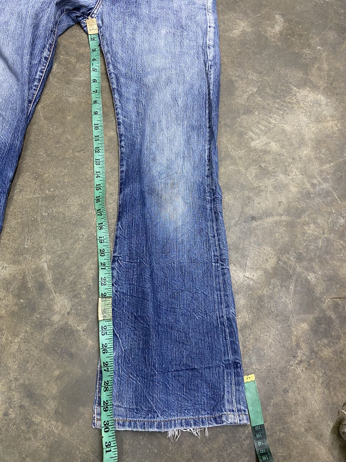If Six Was Nine Vintage Edwin Jeans Distressed flare jeans faded denim Size US 34 / EU 50 - 15 Thumbnail