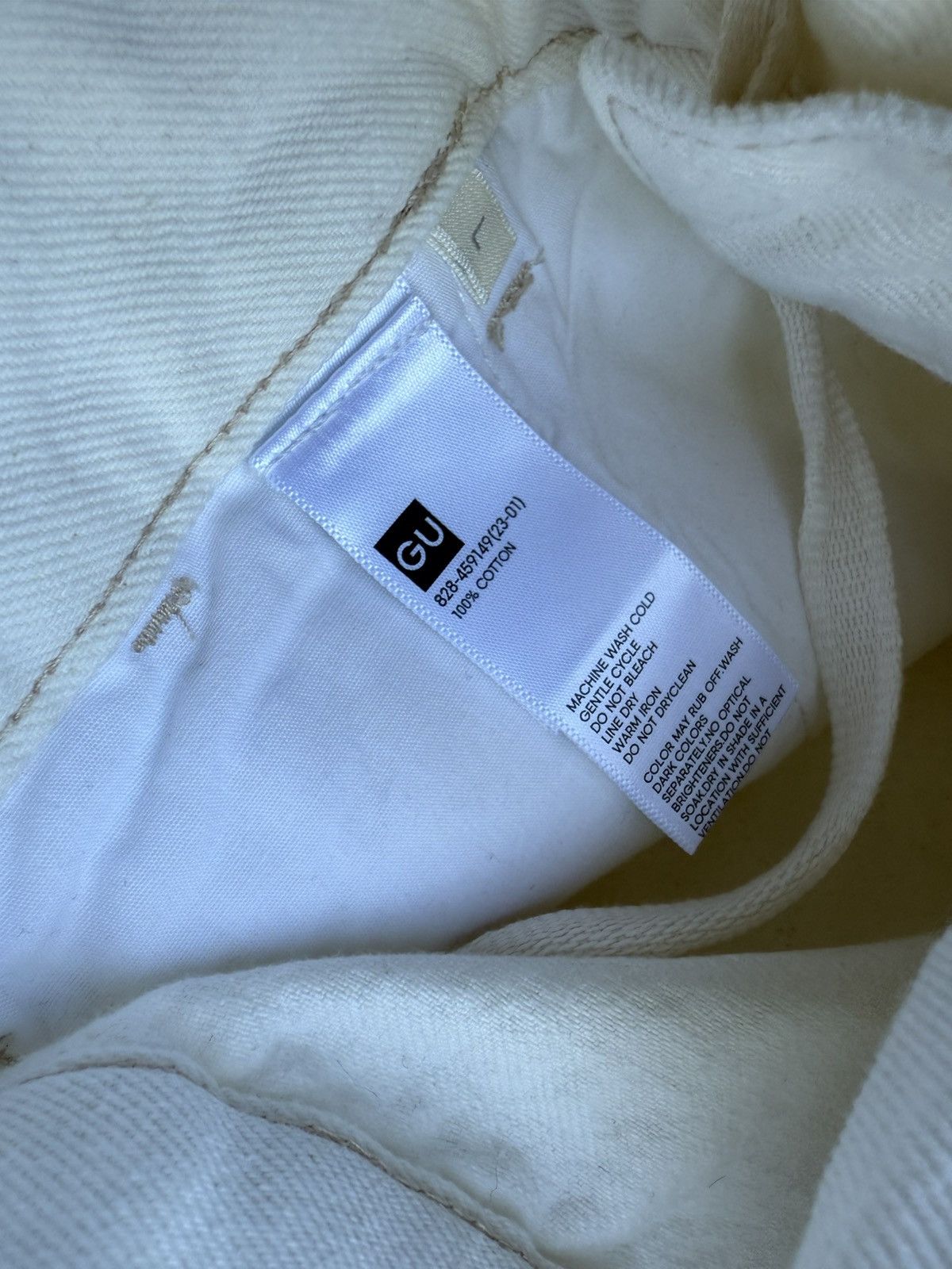 GU GU barrel leg white denim jeans Size US 30 / EU 46 - 3 Thumbnail