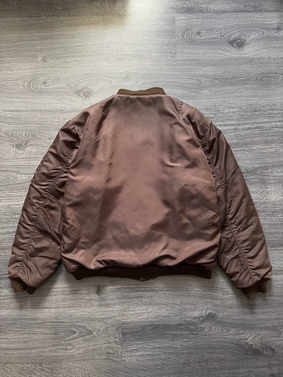 Japanese Brand Riot Riot Vintage Brown Bomber Jacket Ma 1 USAF Military Size US XL / EU 56 / 4 - 2 Thumbnail