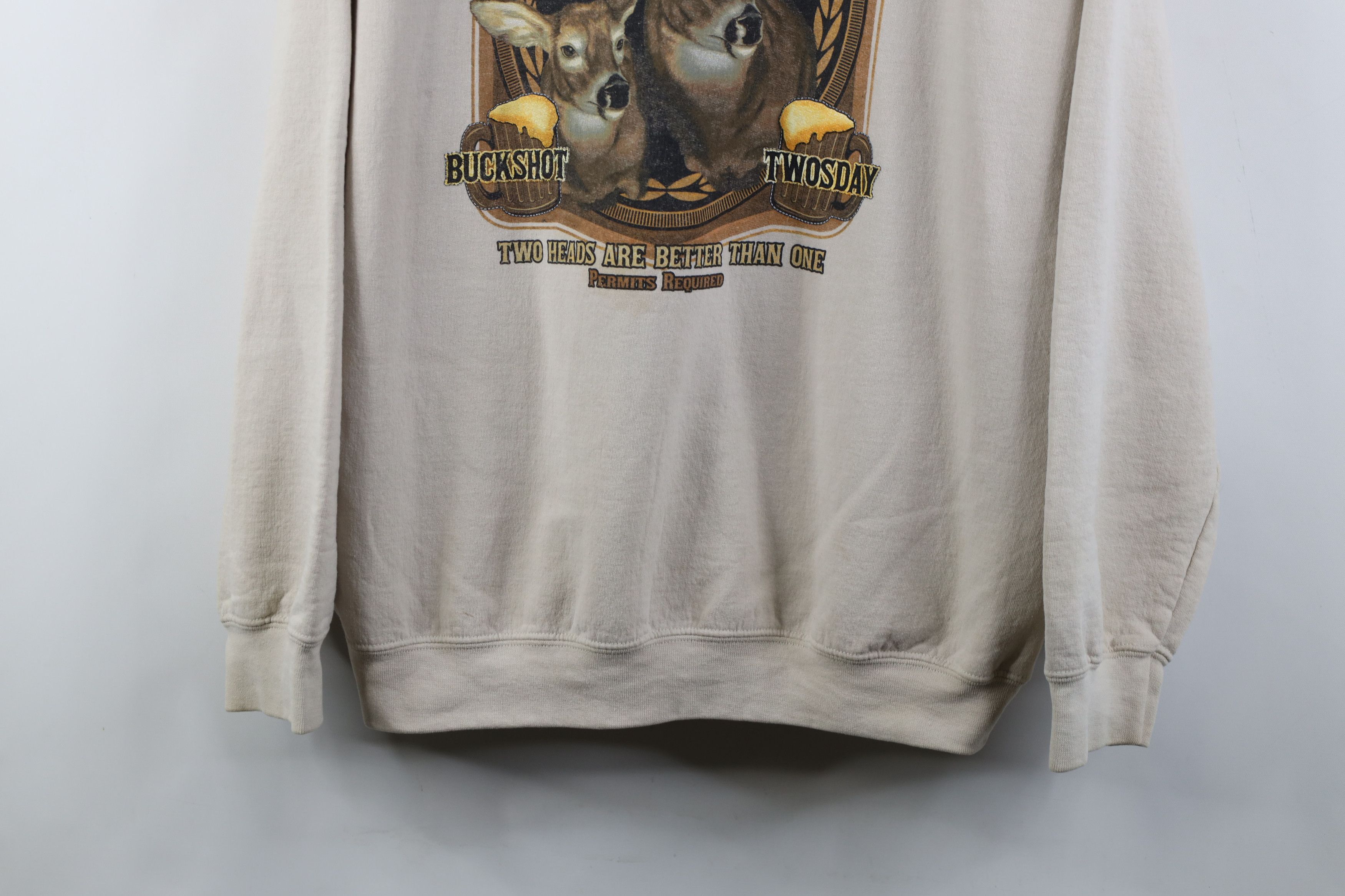Vintage Vintage 90s Streetwear Beer Hunter Ale Buck Deer Sweatshirt Size US XXL / EU 58 / 5 - 3 Thumbnail