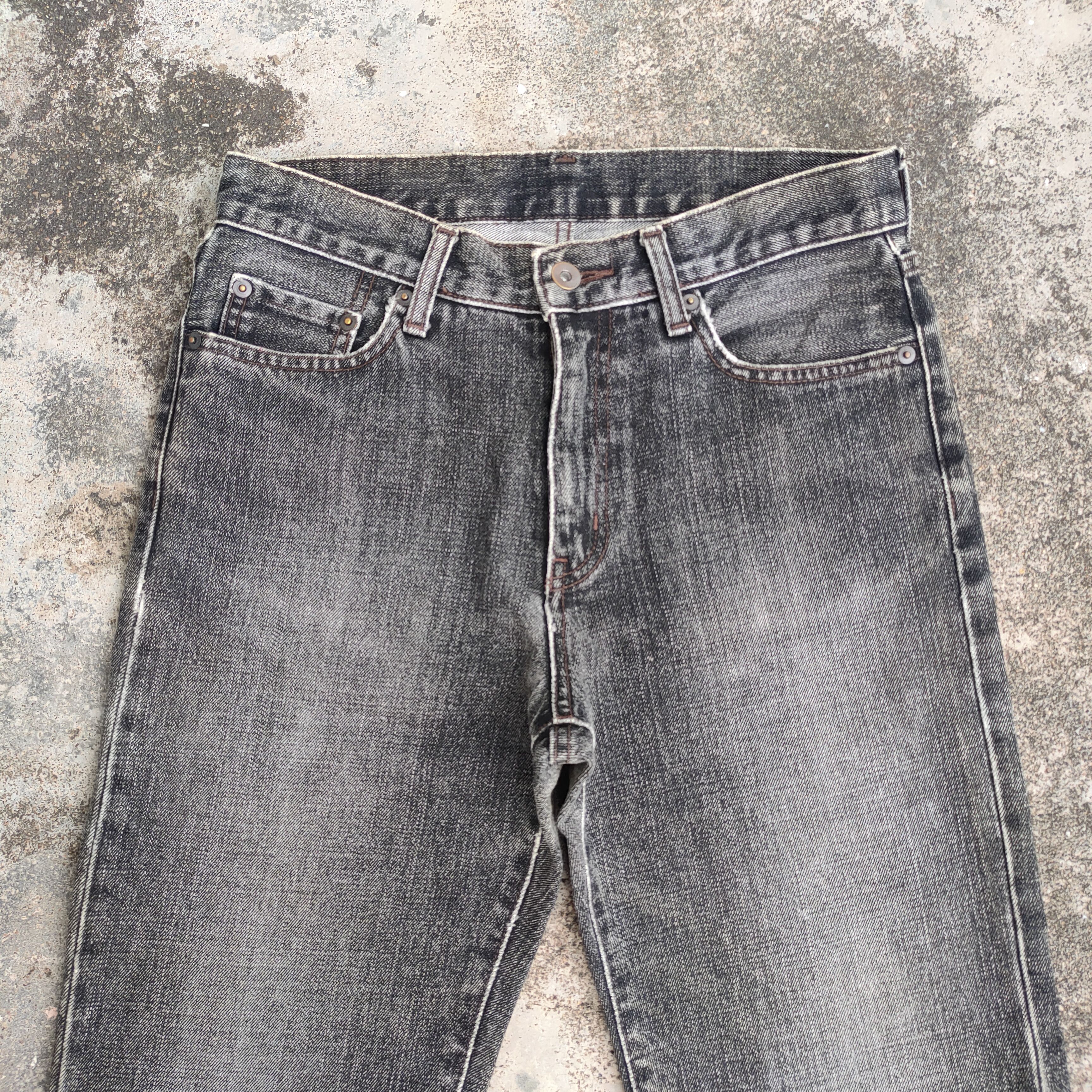 Japanese Brand × Jean VINTAGE JAPANESE FADED BLACK RIPPED JEANS DENIM PANTS Size US 30 / EU 46 - 2 Thumbnail