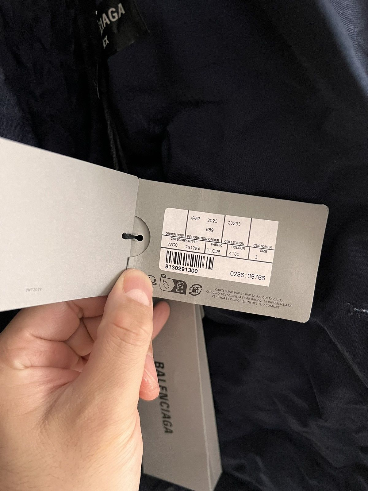 Balenciaga Balenciaga Steroid DB Jacket Navy Size XXL / US 16-18 / IT 52-54 - 8 Thumbnail
