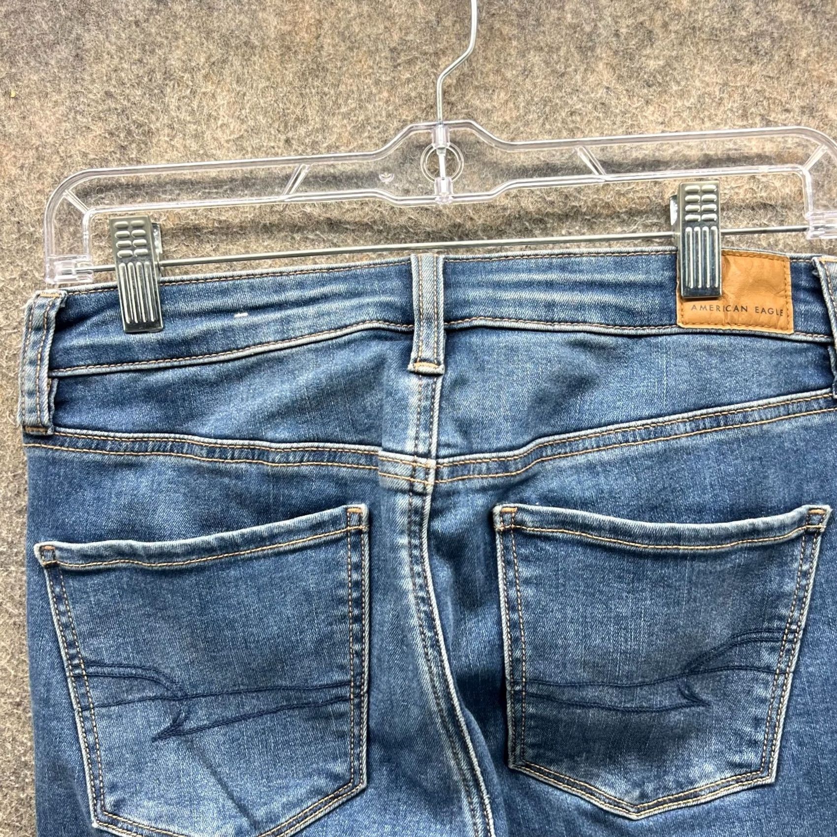 American Eagle Outfitters American Eagle Jeans Womens 6 Stone Blue Highest Rise Jegging Distressed Stretch $ Denim 5-Pocket Regular Rise High Stone Wash Size 28" / US 6 / IT 42 - 7 Thumbnail