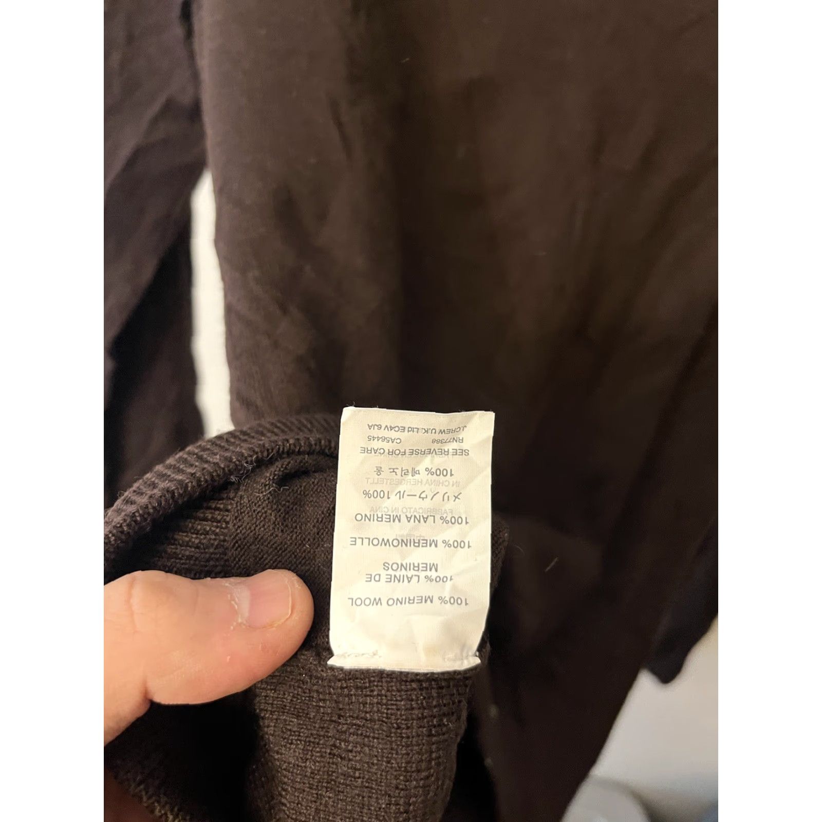 J.Crew J.CREW Merino Wool Asymmetrical Zip Sweater, Brown, S, Women, Wool, V-Neck, 100% Wool, B1264, Size S Size S / US 4 / IT 40 - 5 Thumbnail