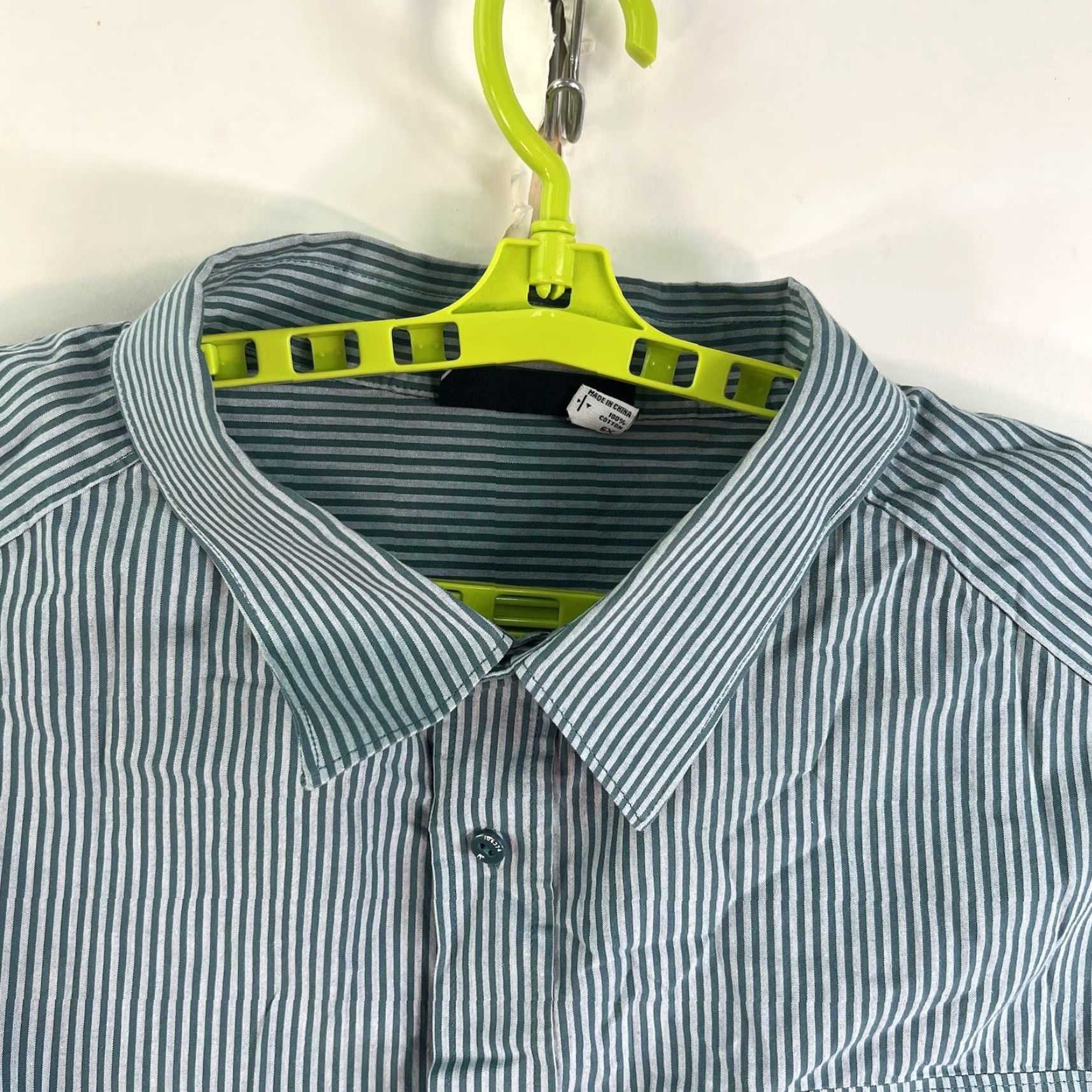 Rocawear VINTAGE Rocawear Men's Shirt Large Green Striped Casual Long Sleeve 6XL Size US XXL / EU 58 / 5 - 3 Thumbnail