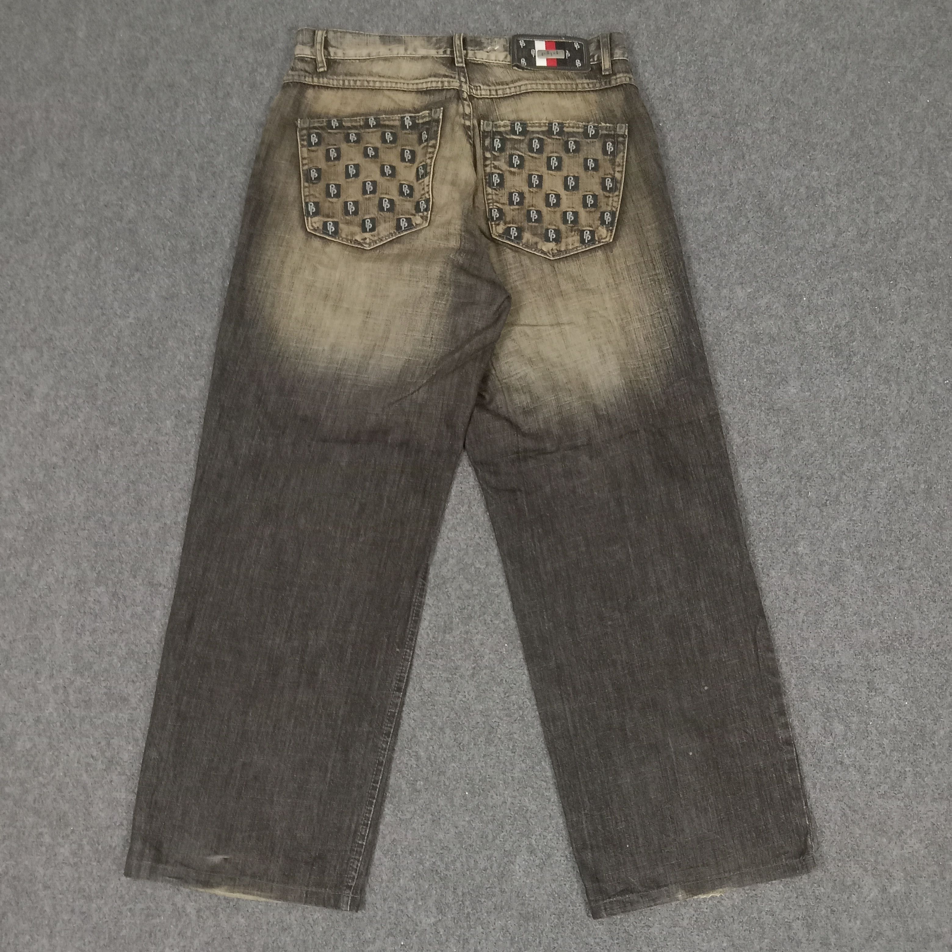 Marc Buchanan × Pelle Pelle × Vintage PELLE PELLE by Marc Buchanan Designer Baggy Denim Jeans Size US 33 - 1 Thumbnail