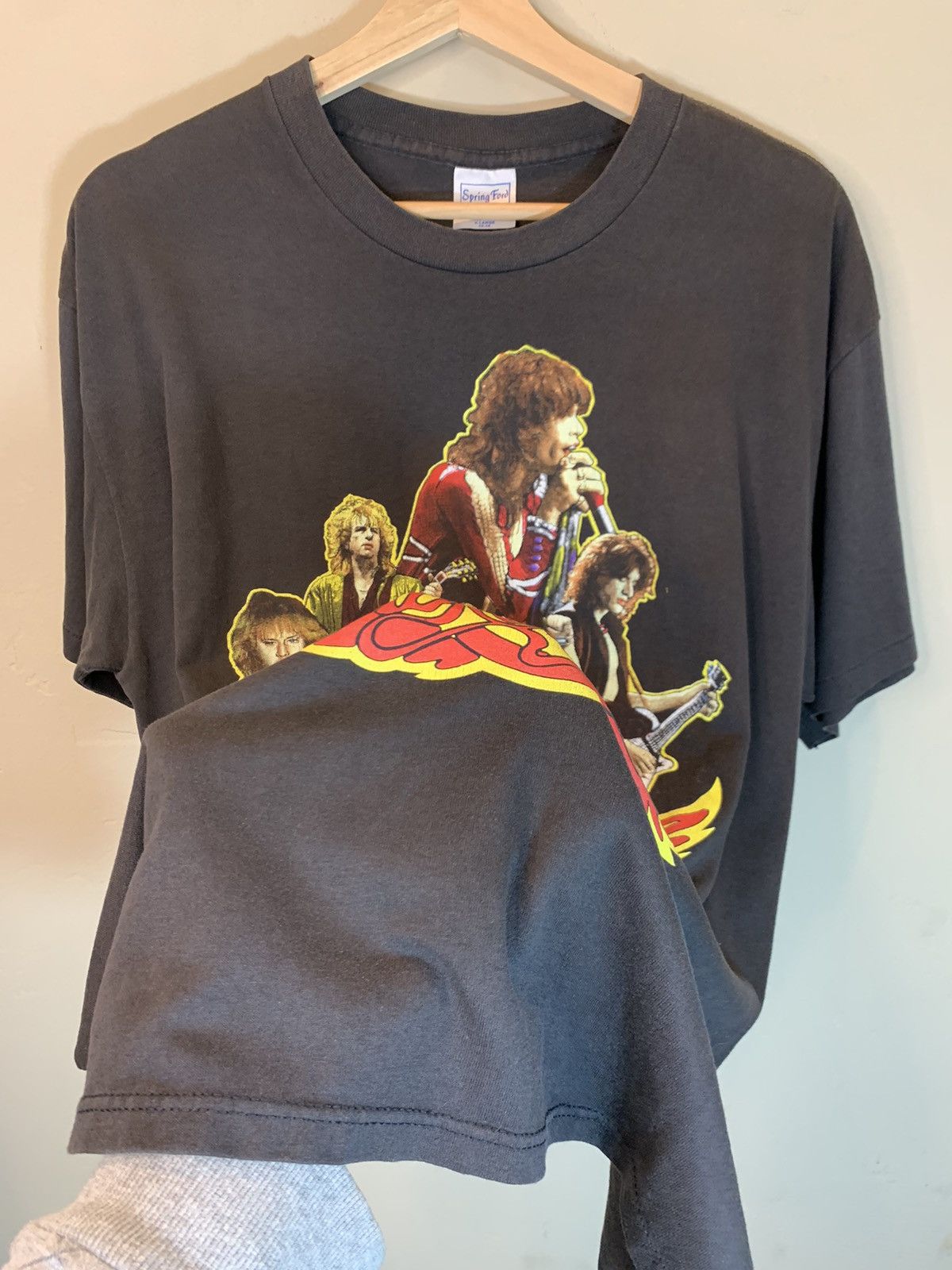 Band Tees × Vintage *RARE* Vintage 1980’s Aerosmith Walk This Way USA-Made Shirt Size US XL / EU 56 / 4 - 9 Thumbnail
