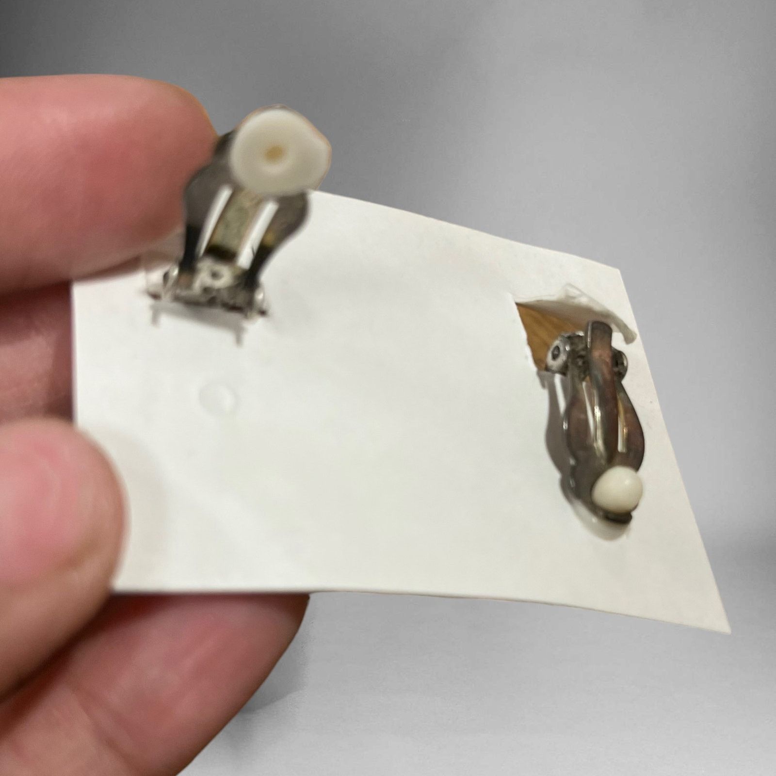 Other Vintage Stone Silver Tone Clip on Earrings Grannycore Jewel Size ONE SIZE - 6 Thumbnail