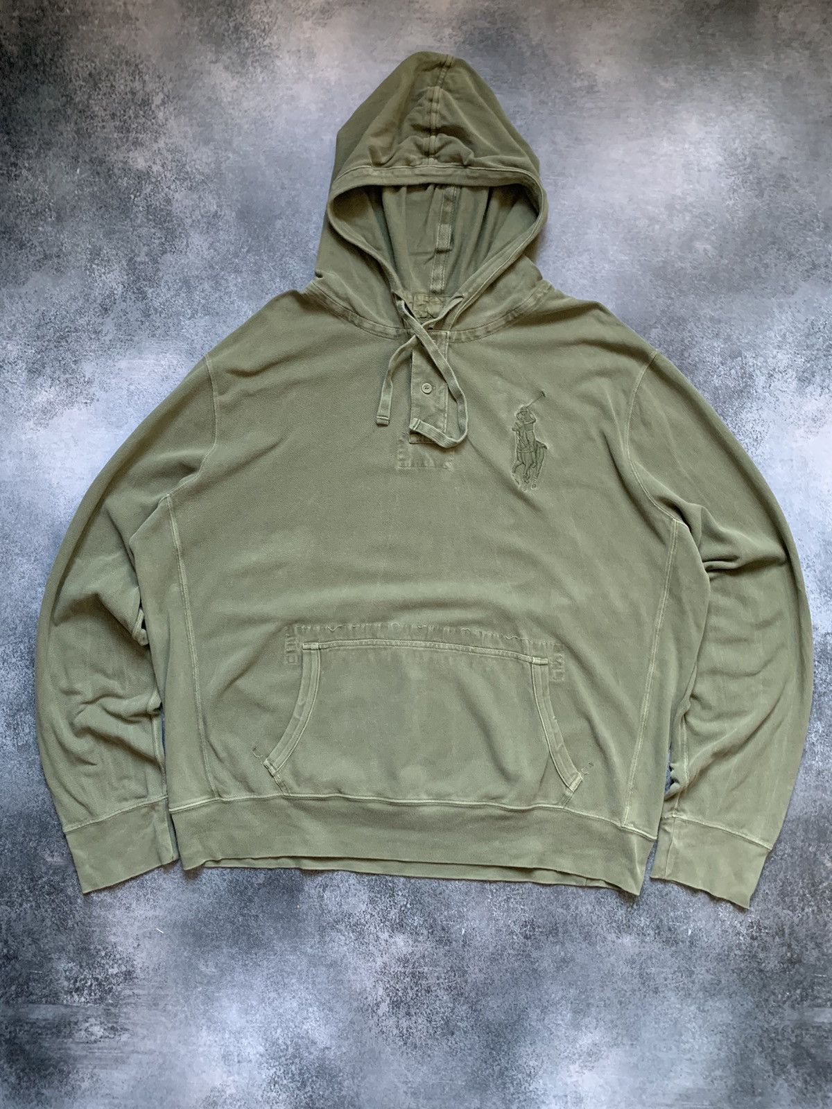 Japanese Brand × Polo Ralph Lauren × Vintage Vintage Polo Ralph Lauren Washed Big Logo Hoodie y2k Size US XL / EU 56 / 4 - 21 Thumbnail