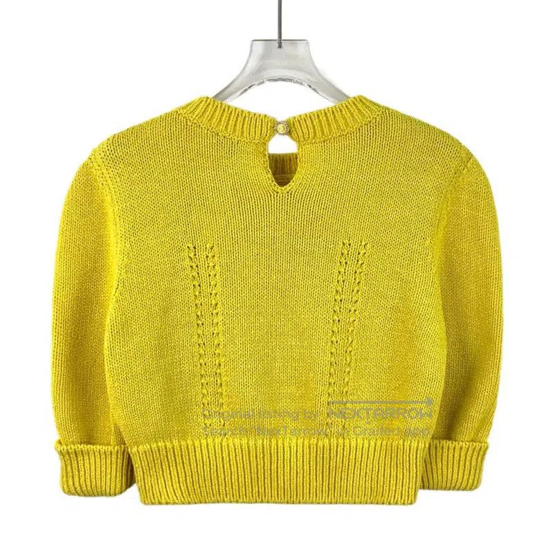 Chanel Chanel Yellow Cotton Knit Sweater for Women . Size S / US 4 / IT 40 - 2 Thumbnail