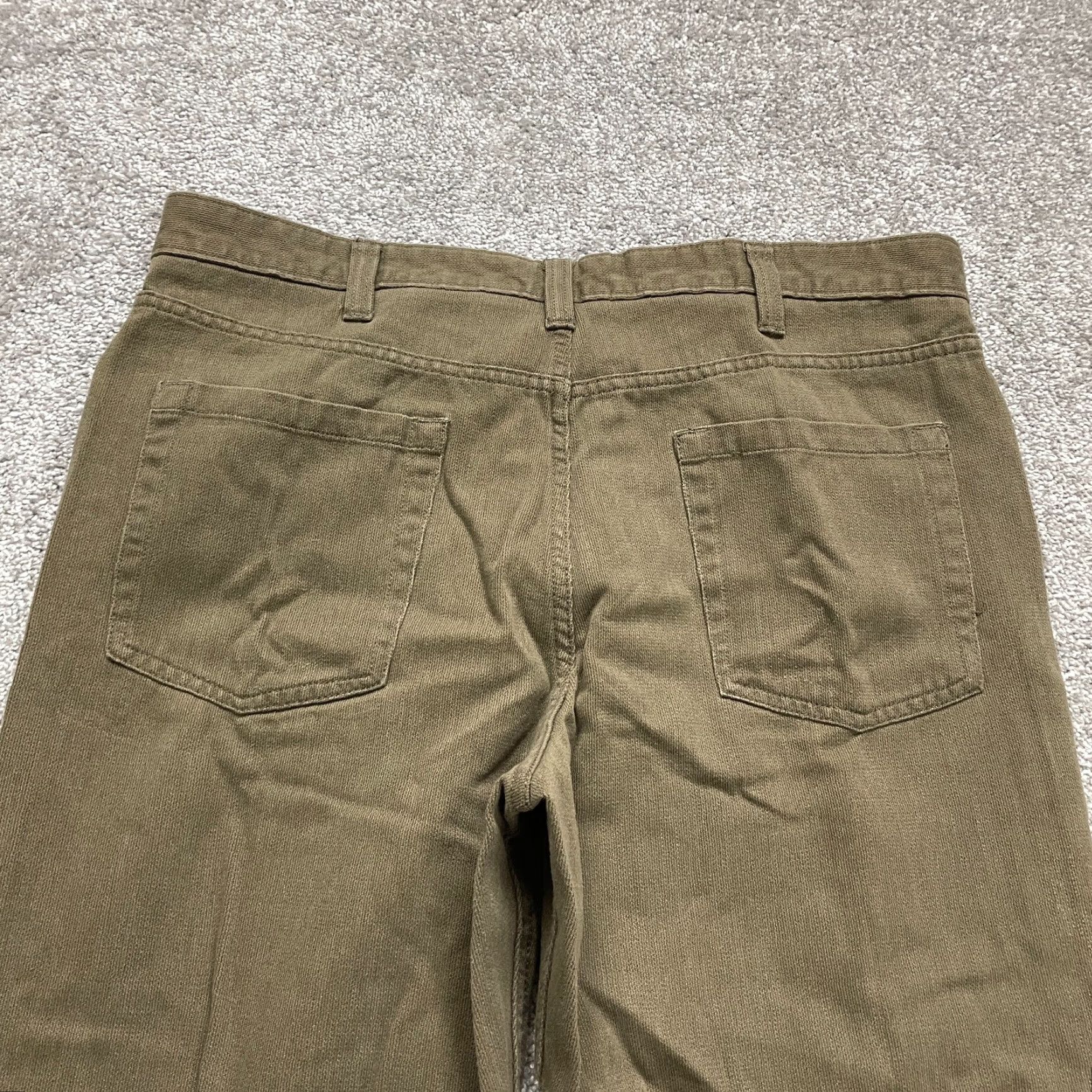 Kenneth Cole Kenneth Cole Chino Pants Mens 36x29 Brown Solid Straight Leg Cotton Polyester Size US 36 / EU 52 - 4 Thumbnail