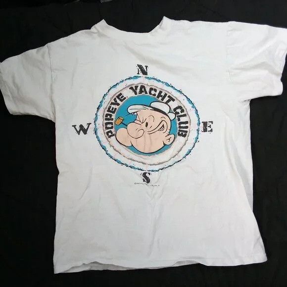 Vintage Vintage Popeye Yacht Club T-Shirt Size US L / EU 52-54 / 3 - 2 Thumbnail