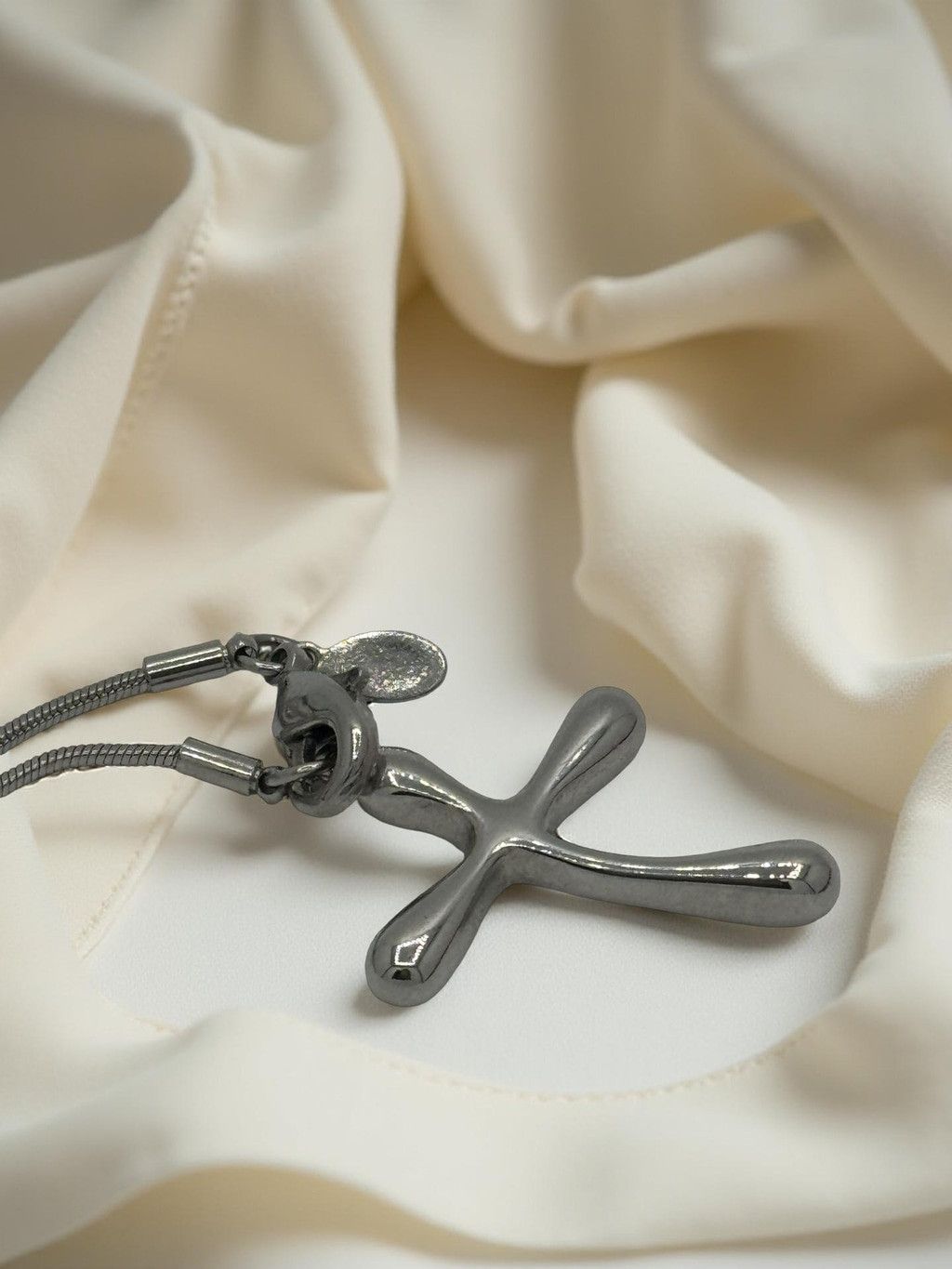 Other Premier Designs Sculptural Cross Necklace 8” Choke Chain Size ONE SIZE - 2 Thumbnail