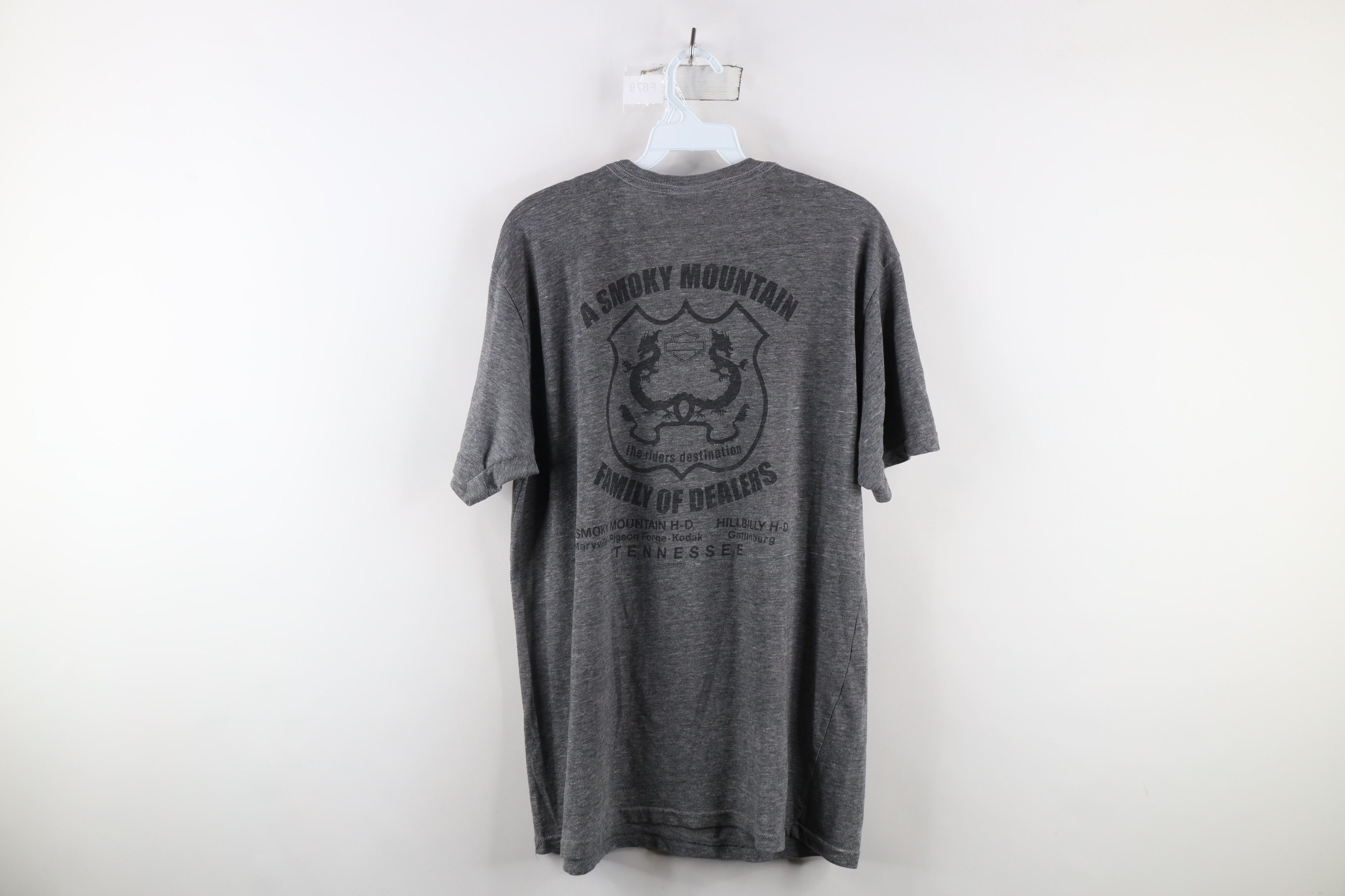 Harley Davidson × Vintage Vintage Harley Davidson Out Thin Soft T-Shirt Heather Gray Size US L / EU 52-54 / 3 - 8 Thumbnail