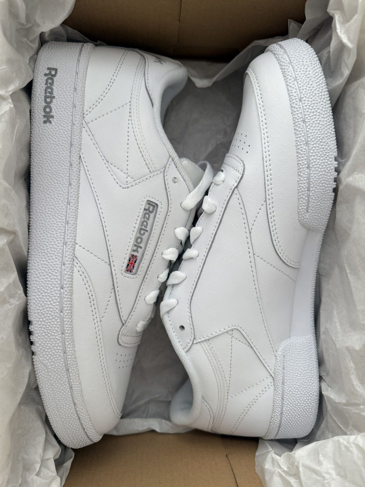 Reebok Reebok Club C 85 Int-White/Sheer Grey Tennis Daily Sneaker Size US 8.5 / IT 38.5 - 7 Thumbnail