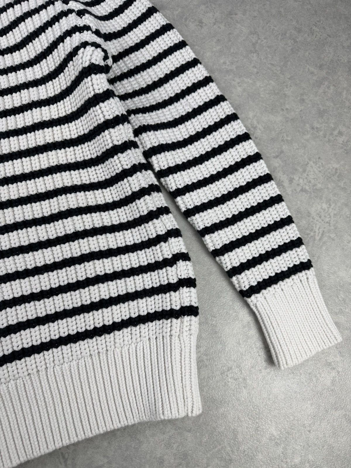 Sandro Sandro Paris Black White Striped Sweater Size M Size US M / EU 48-50 / 2 - 2 Thumbnail