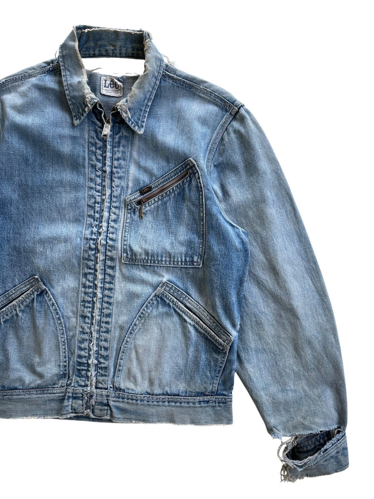 Lee Destroyed❗️70s Lee Jelt 91 B Distressed Jacket Size US L / EU 52-54 / 3 - 11 Thumbnail