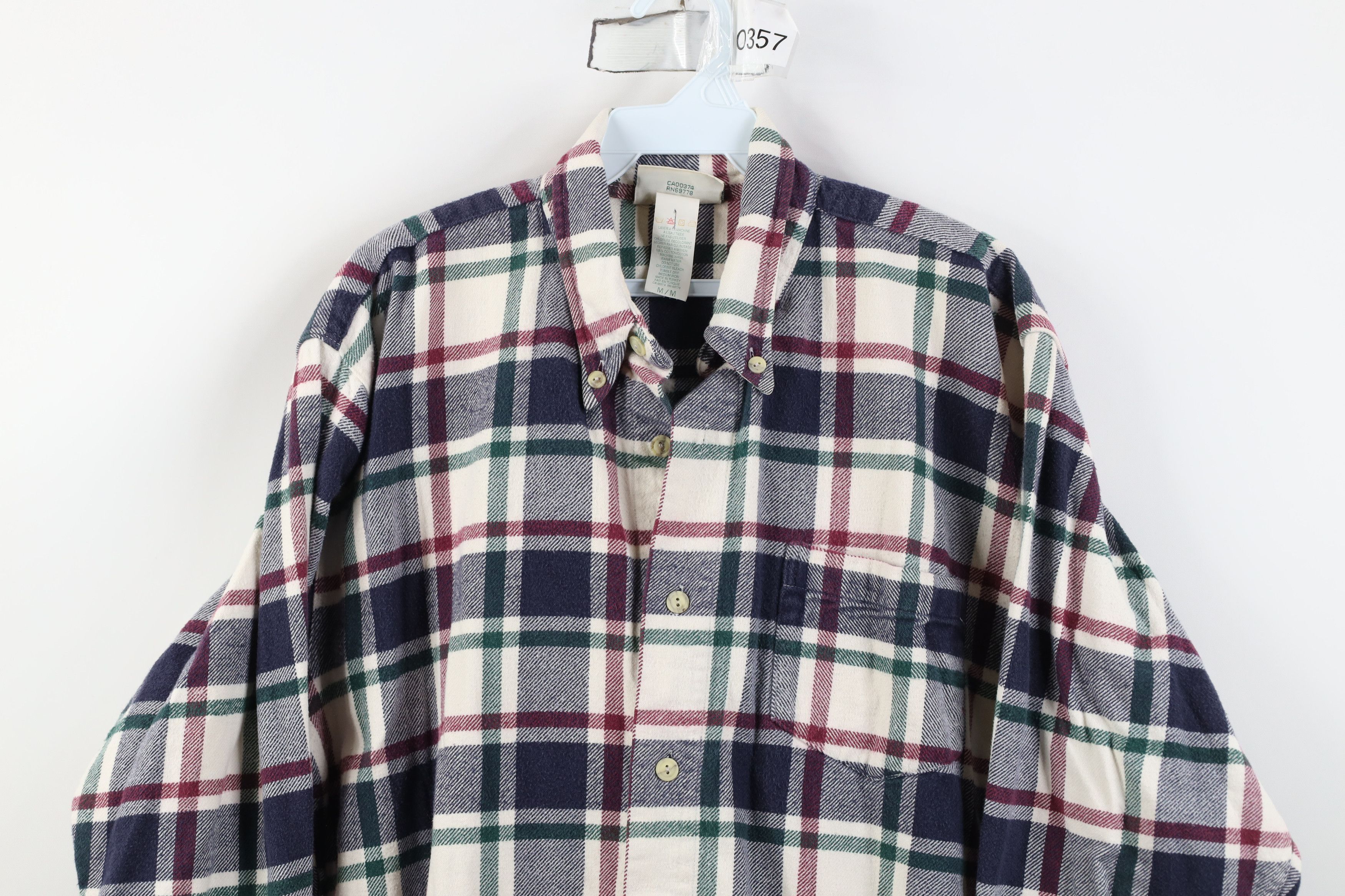 Vintage Vintage 90s Streetwear Flannel Collared Button Down Shirt Size US M / EU 48-50 / 2 - 2 Thumbnail